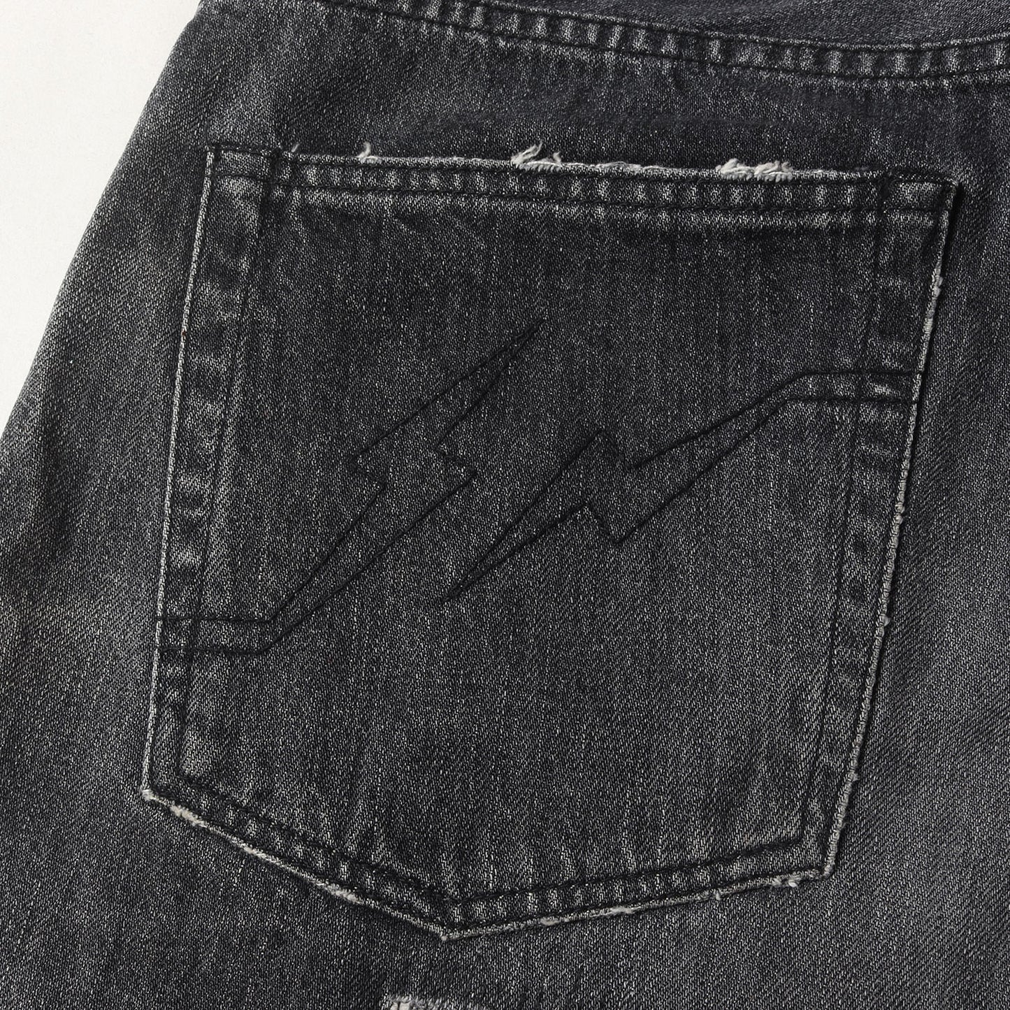 22SS ×fragment design ダメージリペア加工 デニムパンツ(DAMAGE DENIM PANTS BLACK)