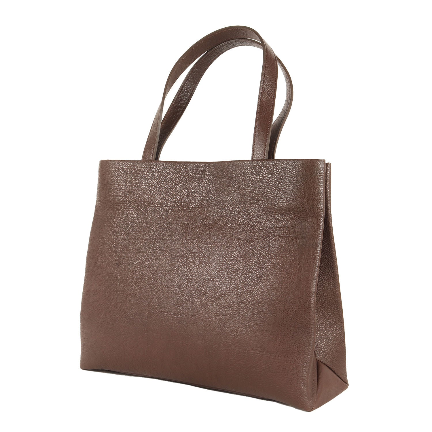 【新品】新進工房　大人革袋小2.0ヨコ型　マテーラレザー　ブラック　黒 大人革袋 2.0 ヨコ型 マテーラレザー トートバッグ - ブランド古着の