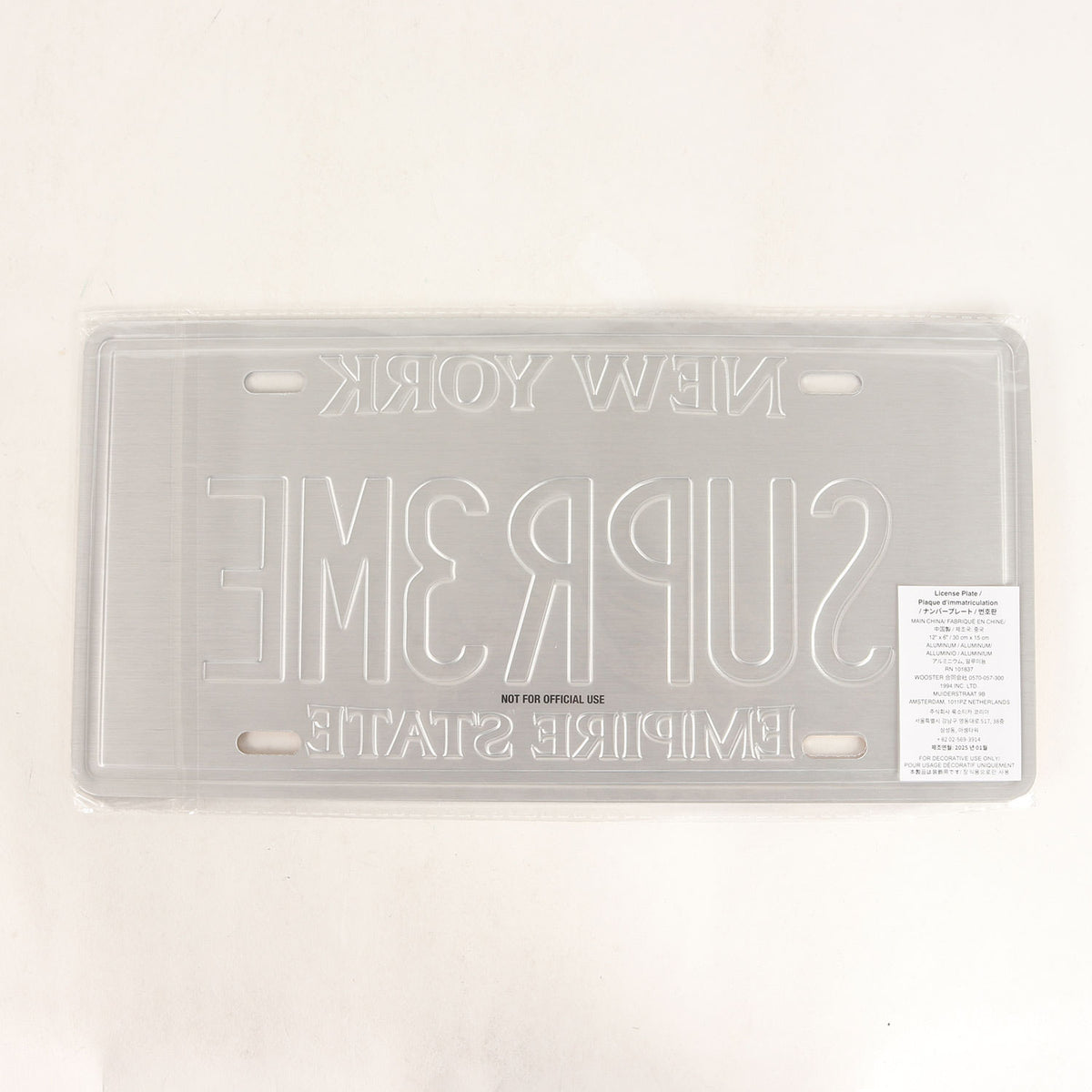 25SS ライセンスプレート / ナンバープレート(License Plate)