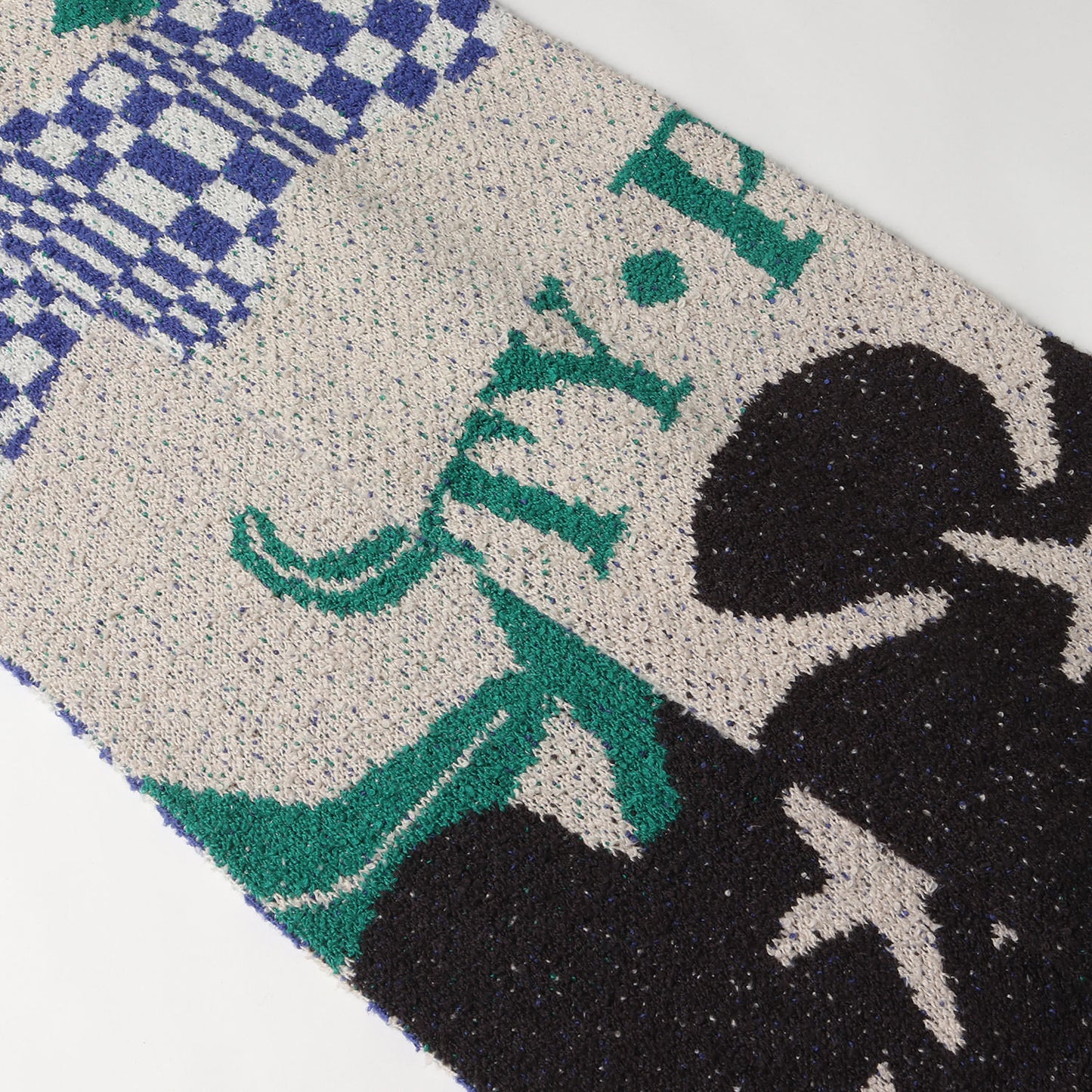 24AW ジャンクアート ニット マフラー(Intarsia-knit muffler)