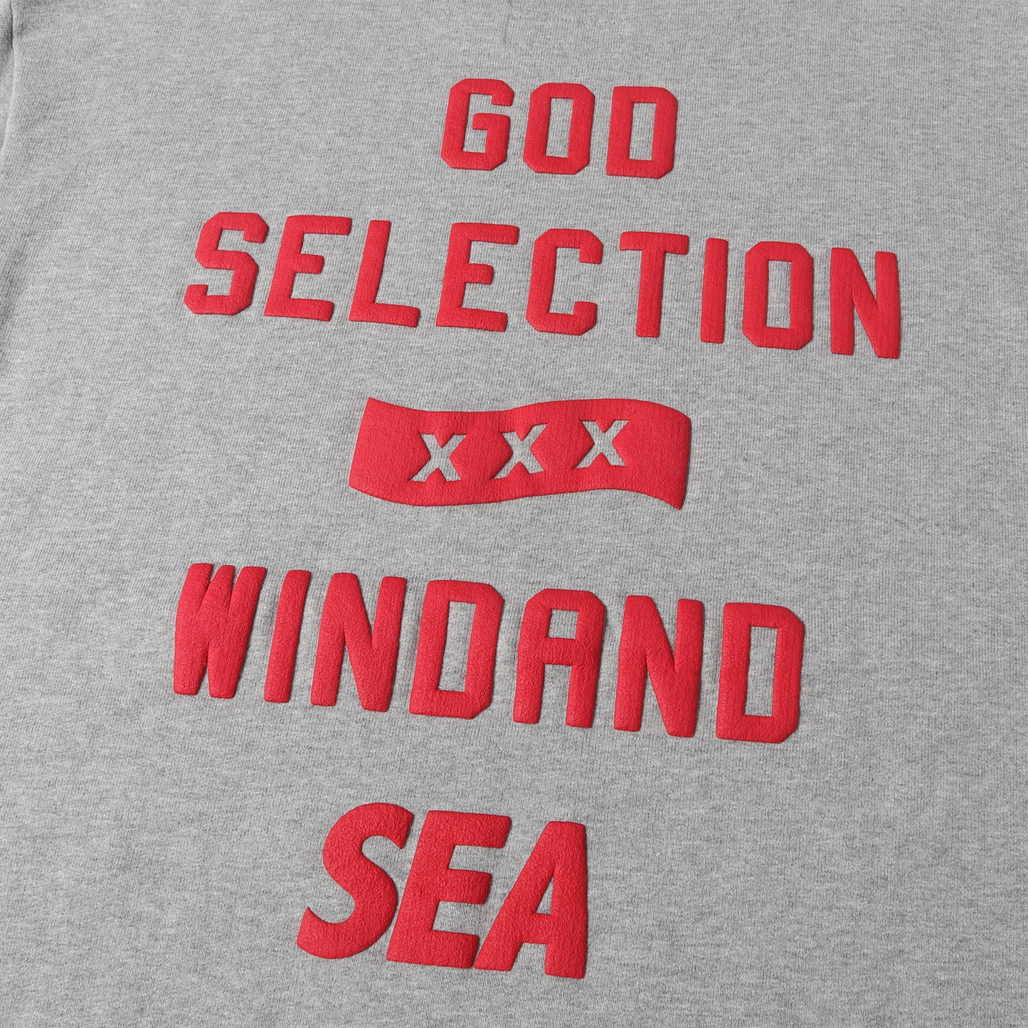 21AW ×GOD SELECTION XXX 発泡プリント クルーネック スウェット