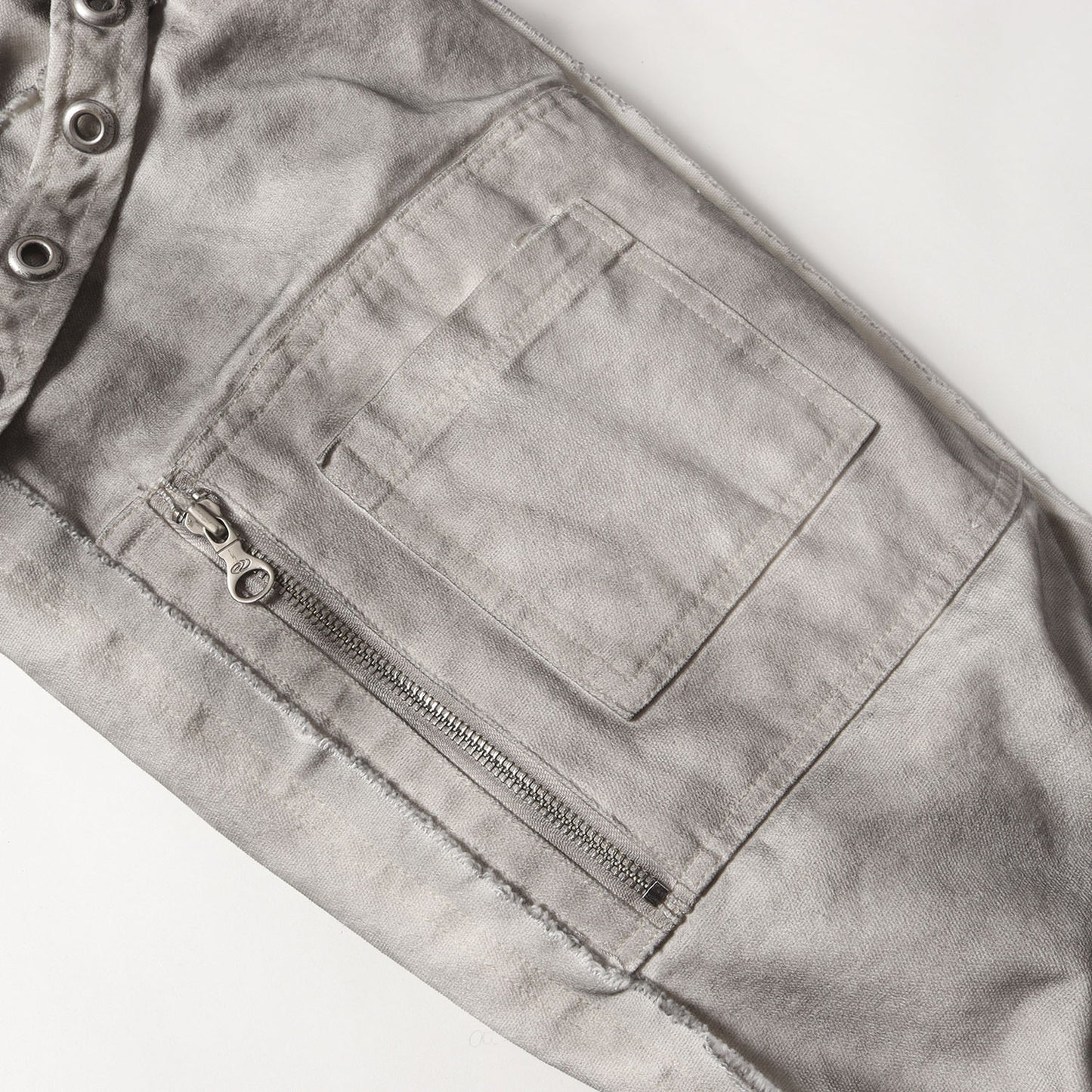 ダーティー加工 オーバーサイズ コットン 中綿ジャケット(Hand Brushed Dirty Cotton Coat)