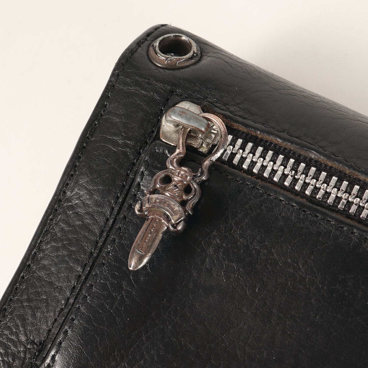クロスボタン ウェーブ ヘビーレザー ロングウォレット / 長財布(WAVE WALLET CROSS BUTTON)