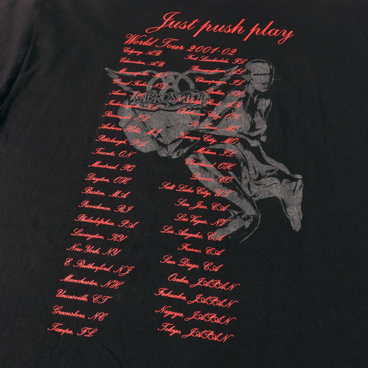 00s Aerosmith 空山基 Just Push Play Wolrd Tour 2001-02 エアロスミス Tシャツ / USA製 giant