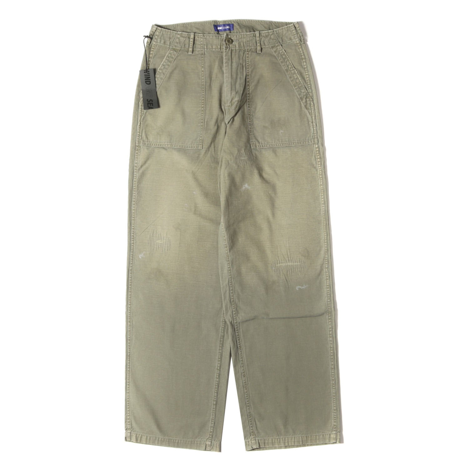 24AW ダメージリペア加工 バックサテン ベイカーパンツ(USED BAKER 