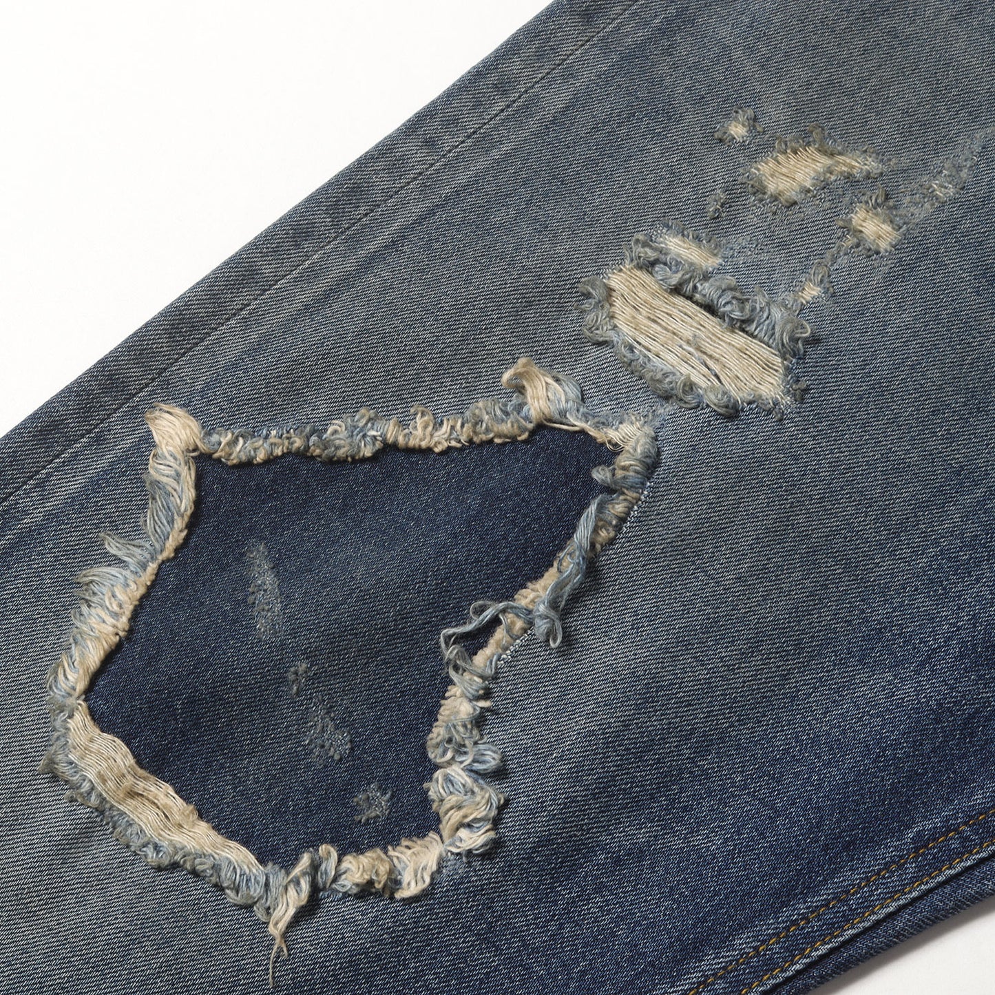 24AW クラッシュ加工 デニムパンツ