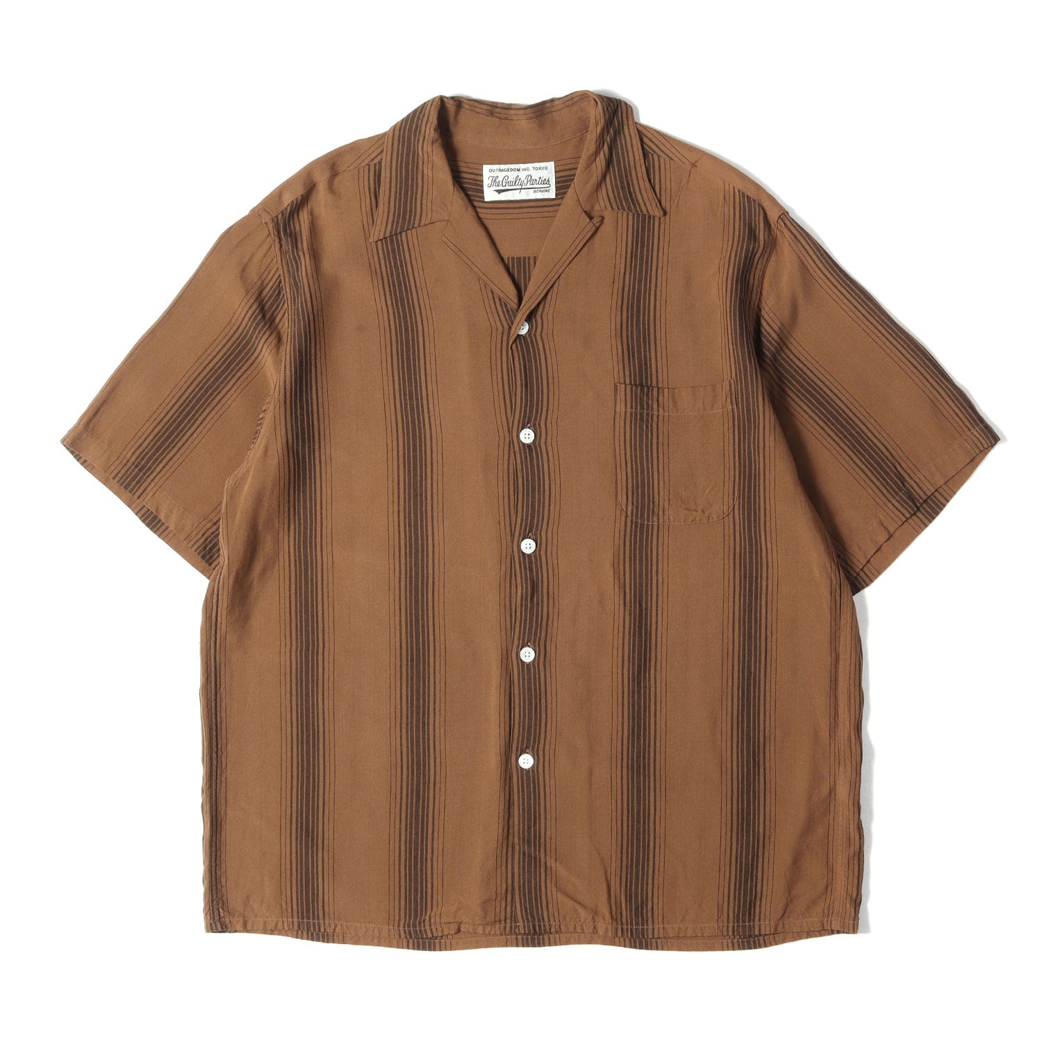 WACKO MARIA (ワコマリア) 23SS ストライプ レーヨン オープンカラー 