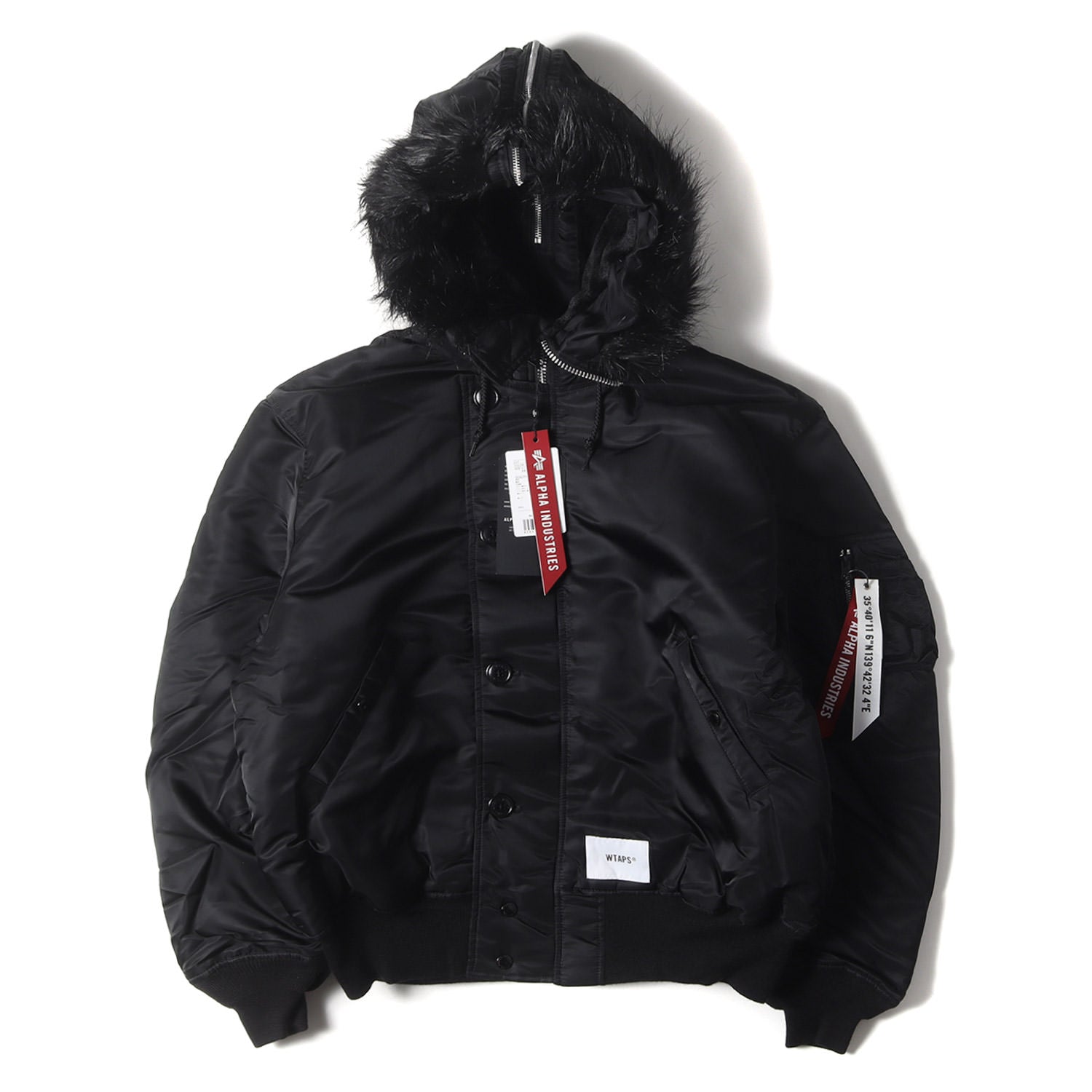 Wtaps n2b本物 WTAPS 10AW N-3B フライトジャケット リアルファー 