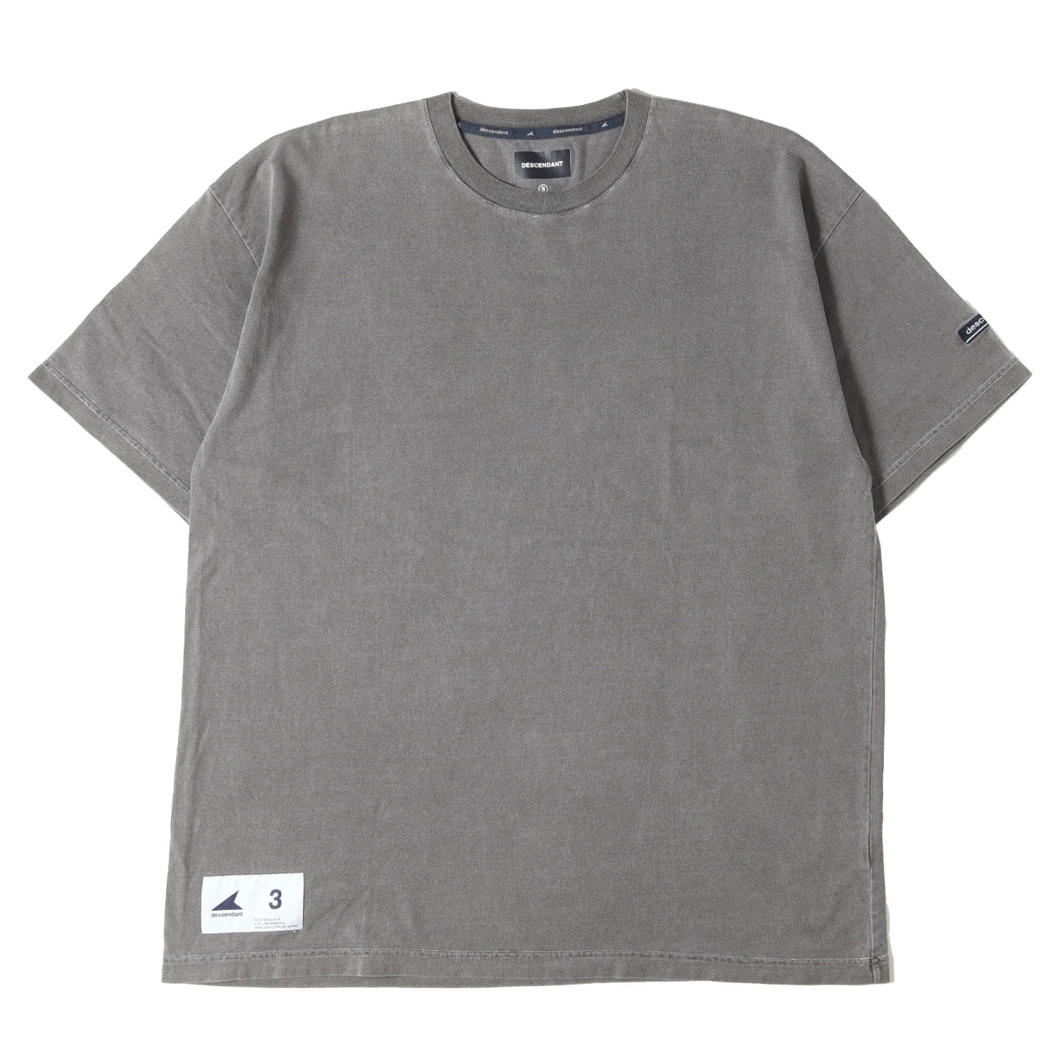 DESCENDANT (ディセンダント) 24SS ピグメントダイ加工 クルーネック T