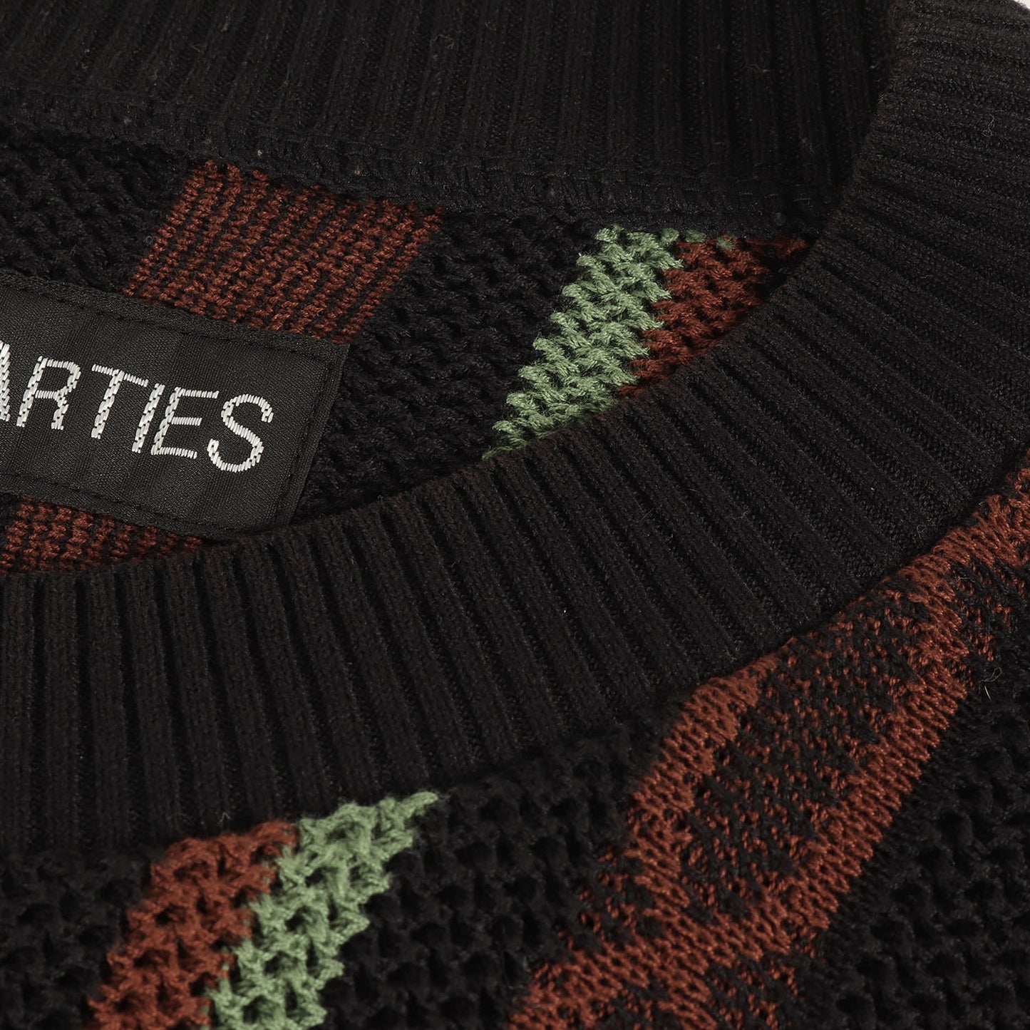 24SS ストライプ ジャガード コットンニット セーター(STRIPED JACQUARD KNIT SWEATER)