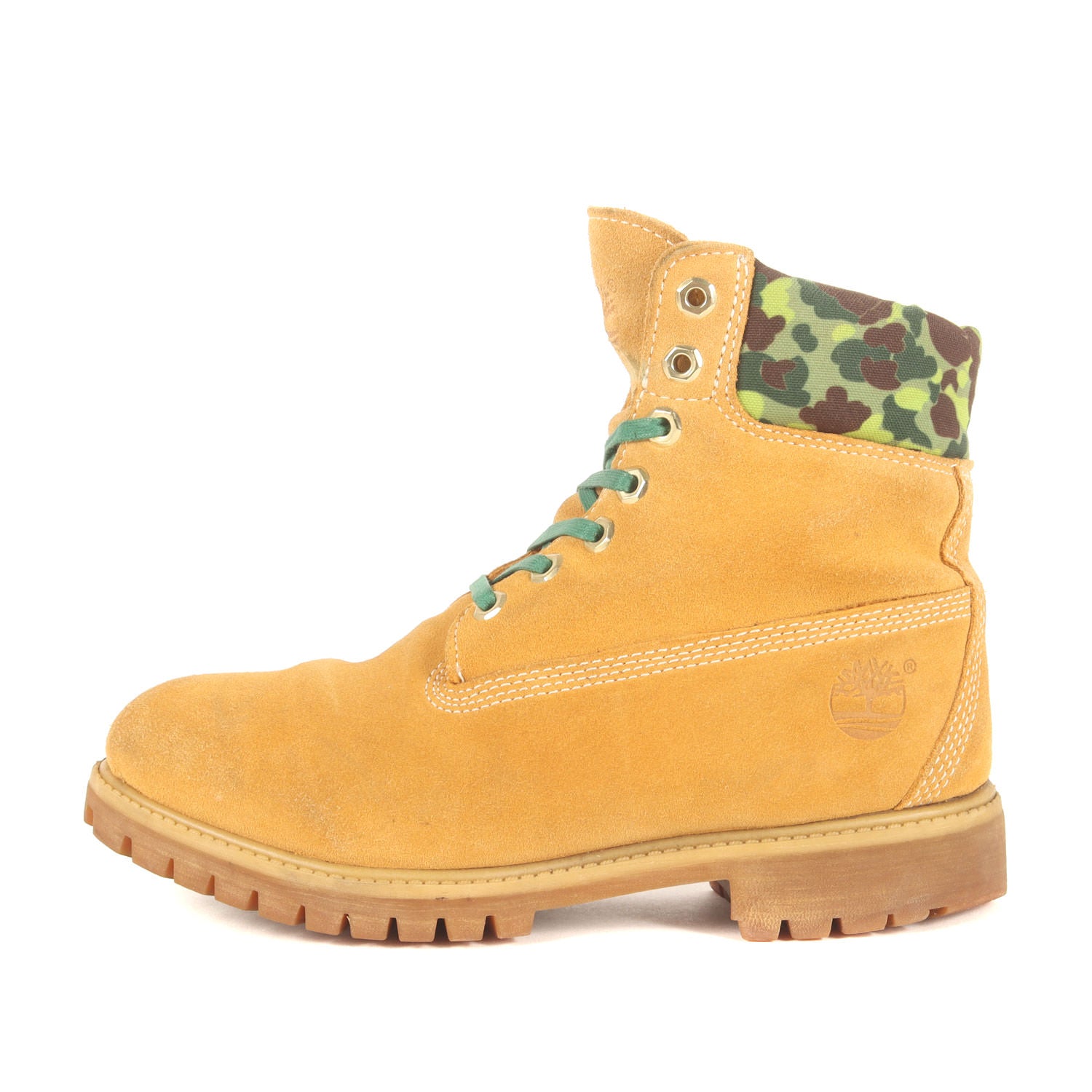 Timberland カモフラージュ イエローブーツ　レア柄！ 激レアTimberland Timberland カモフラージュ イエローブーツ レア柄