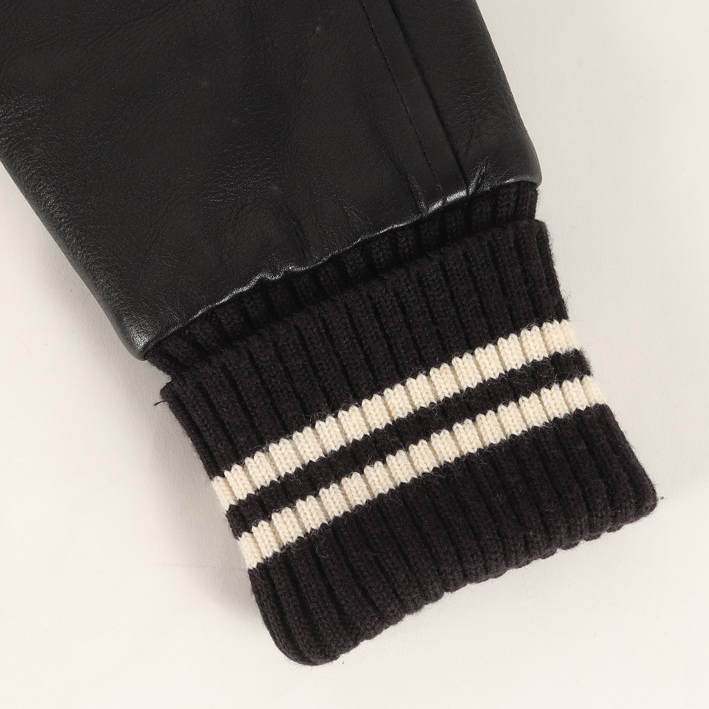×WTAPS FILTHYロゴ 袖レザー メルトン スタジャン