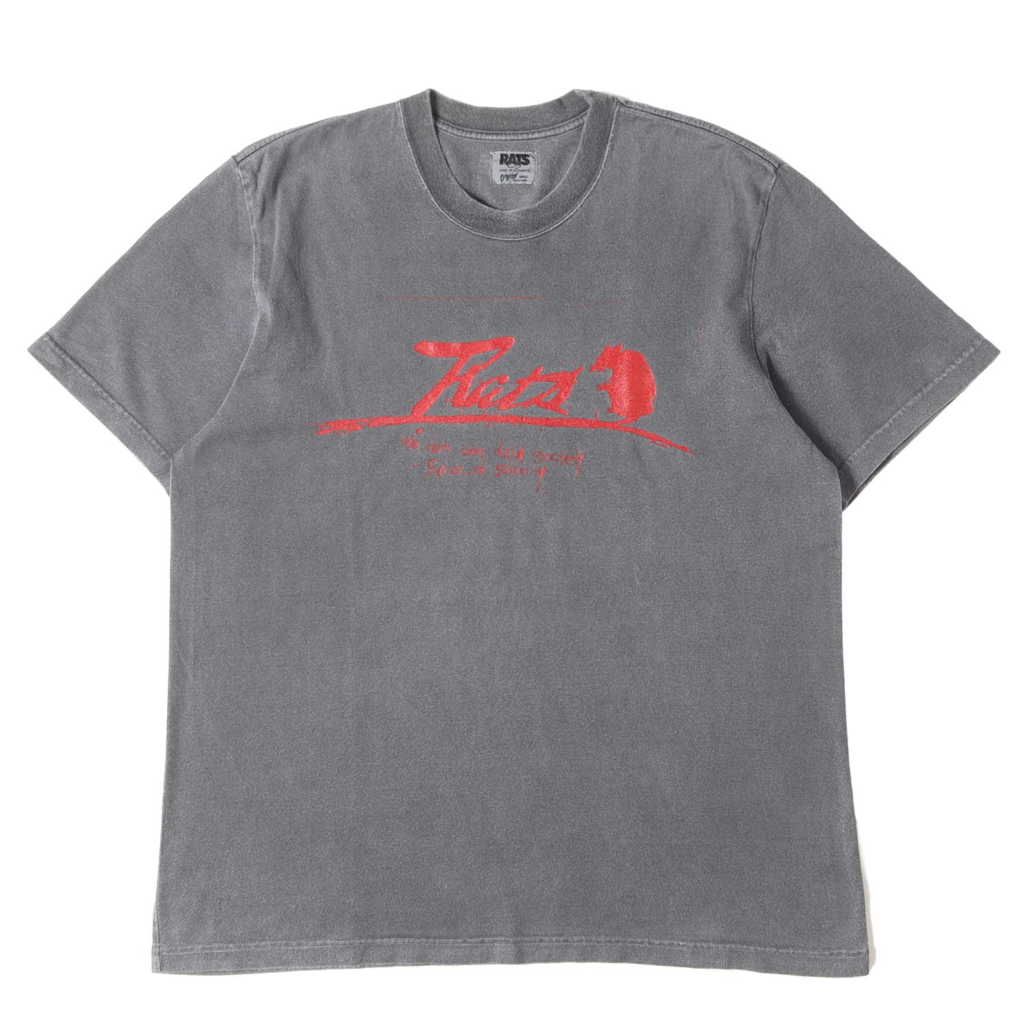 RATS (ラッツ) ヴィンテージ加工 WAY OF LIFEロゴ Tシャツ(RED TAG TEE 