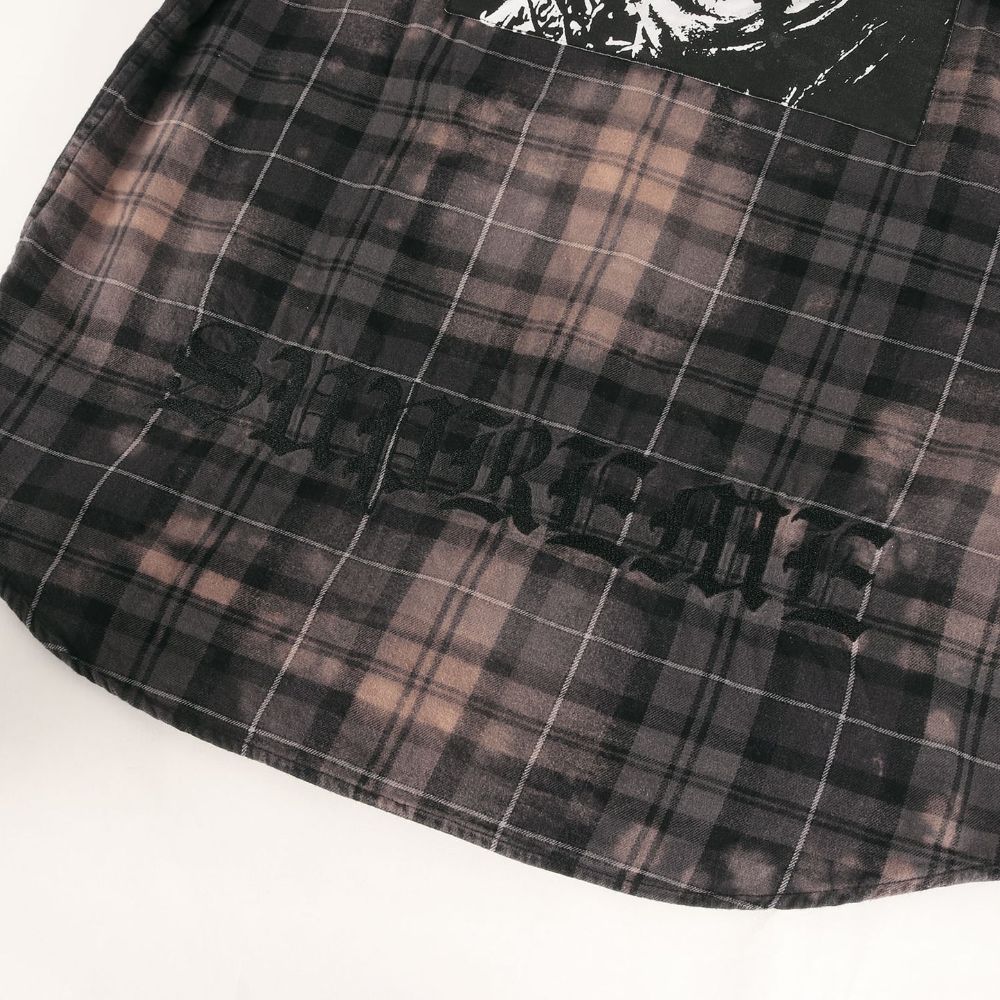 25AW ×The Exorcist リーガン・マクニール ブリーチ加工 チェック ネルシャツ(Flannel Shirt)