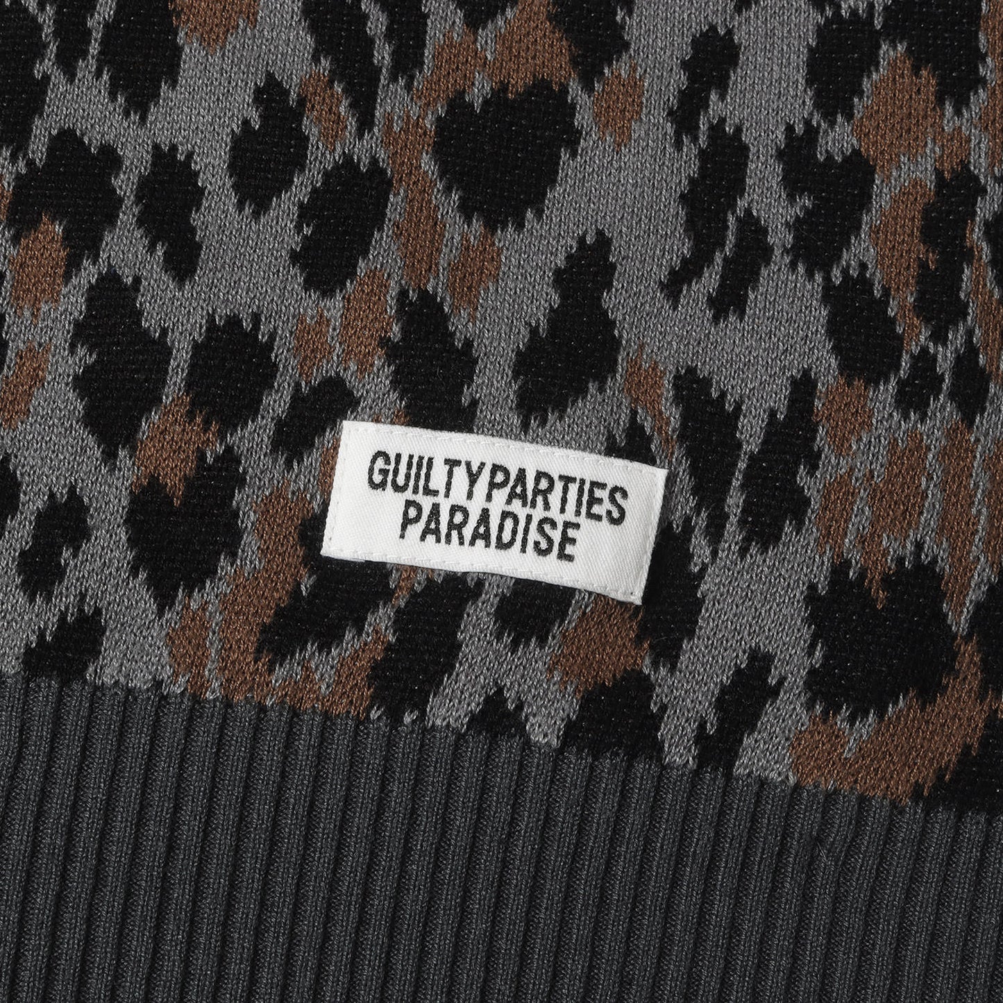 25SS レオパード ジャガード コットンニット カーディガン(LEOPARD JACQUARD KNIT CARDIGAN)