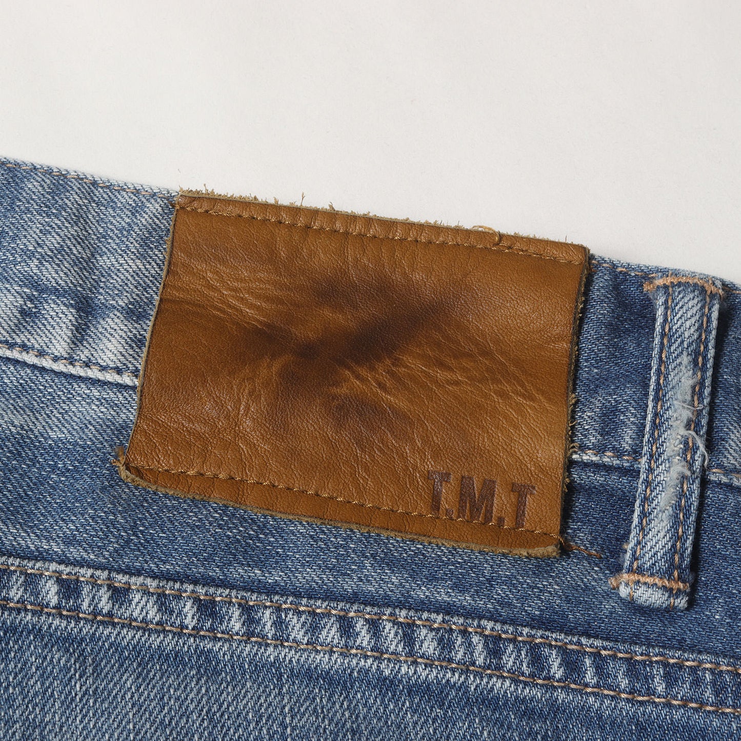 ペンキ&ダメージリペア加工 ストレッチ デニムパンツ(STRETCH CRUSH&REPEIR DENIM 5P TAPERED)