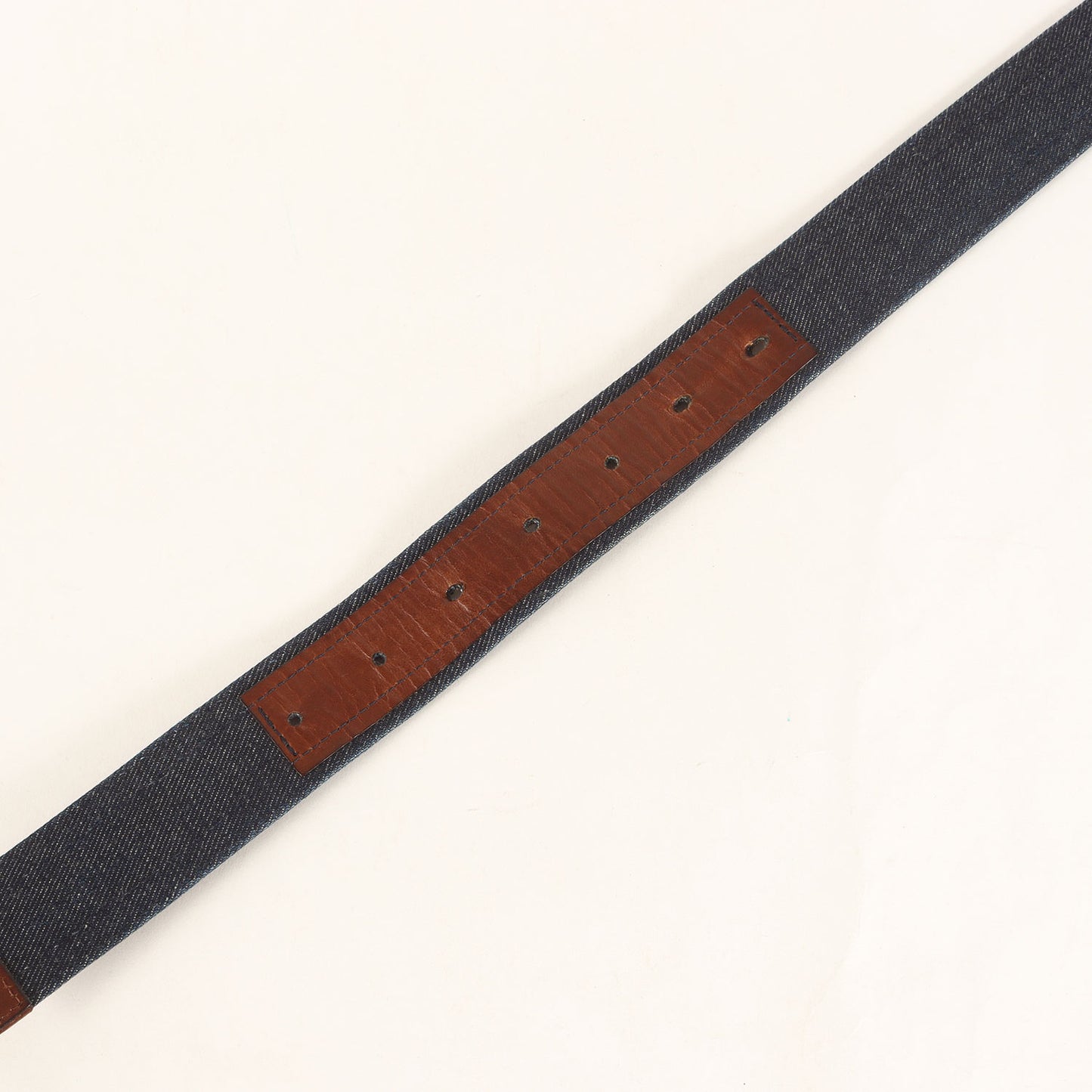 レザー コンビ デニム ベルト