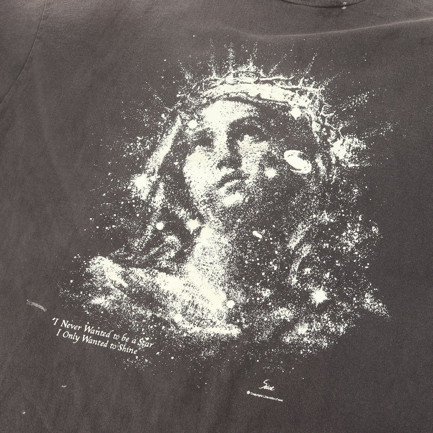 25AW ヴィンテージ加工 マリア 蓄光プリント Tシャツ(SS TEE MARIA)