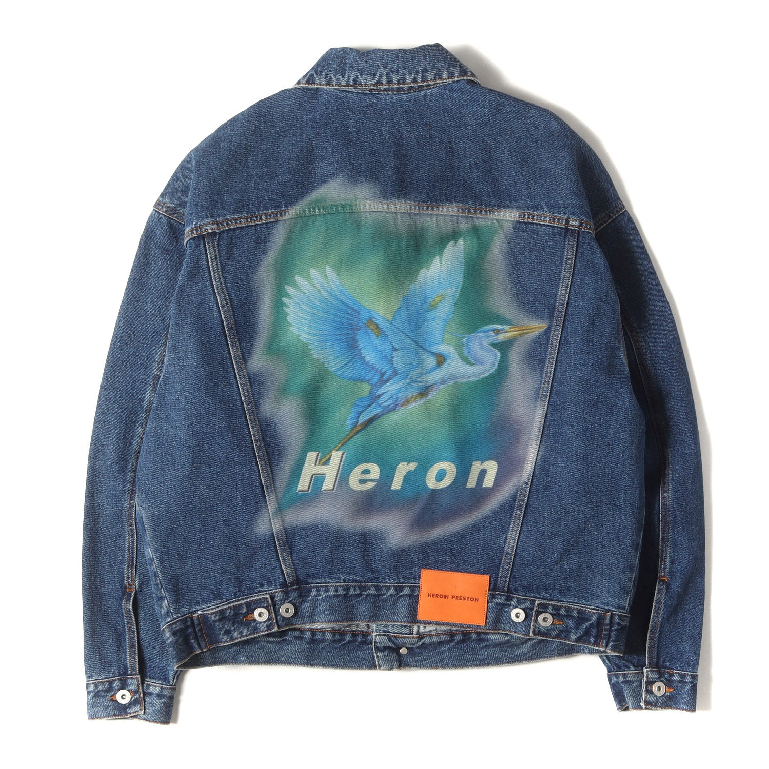 HERON PRESTON (ヘロン プレストン) バードプリント オーバーサイズ 