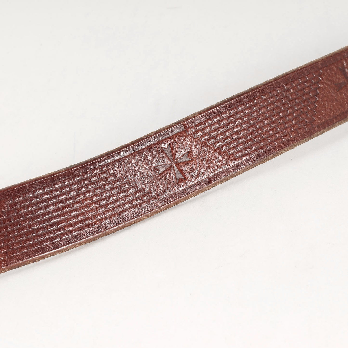 00s クロス型押し レザー ベルト