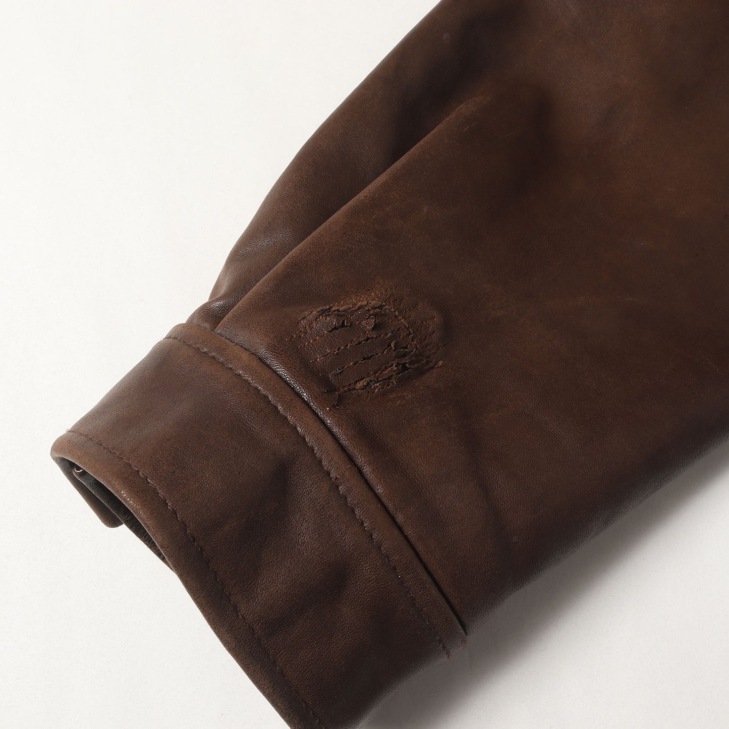 ライナー グレンチェック柄 ラムスキンレザー スイングトップ ジャケット