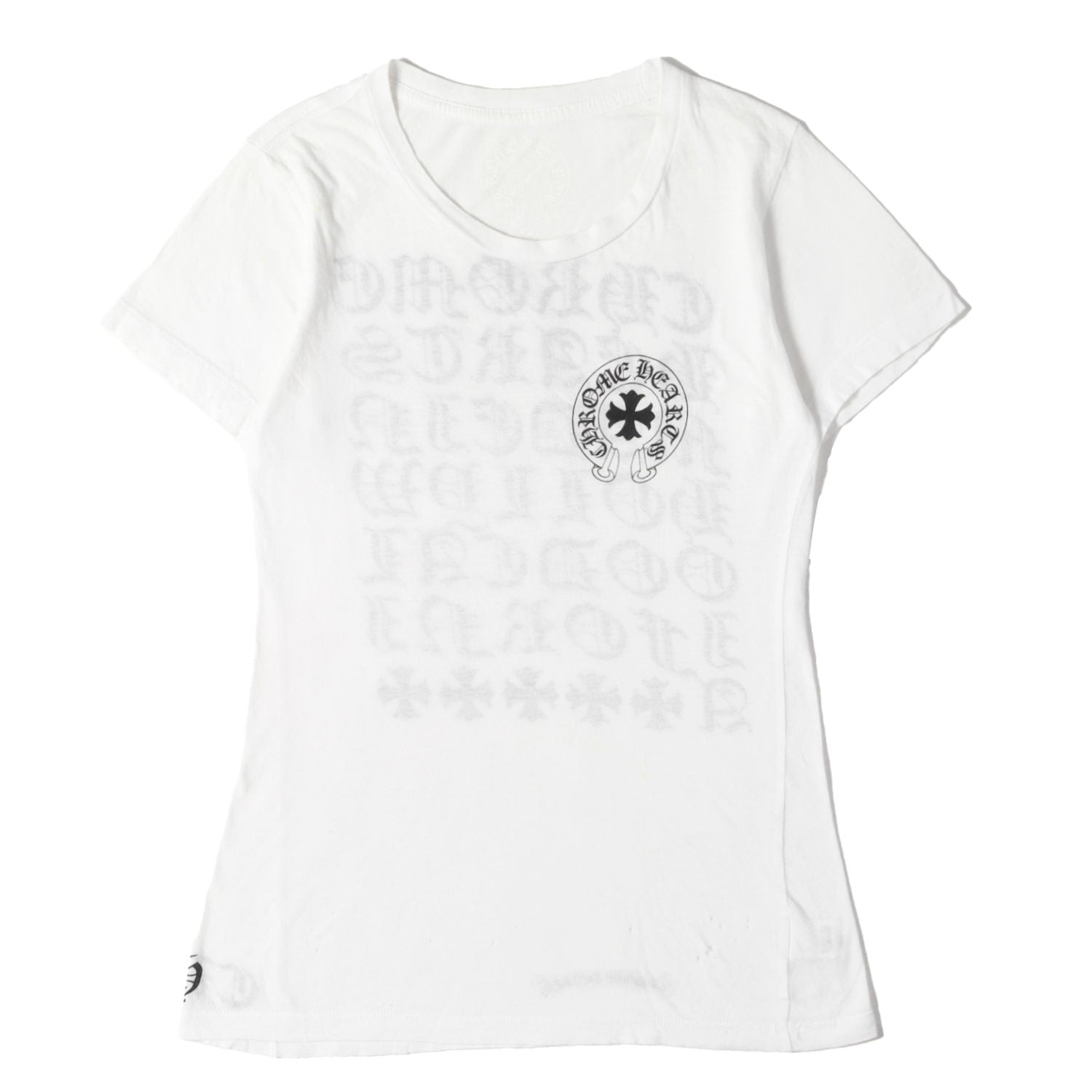 CHROME HEARTS (クロムハーツ) ホースシュー & ブランドロゴ Tシャツ 