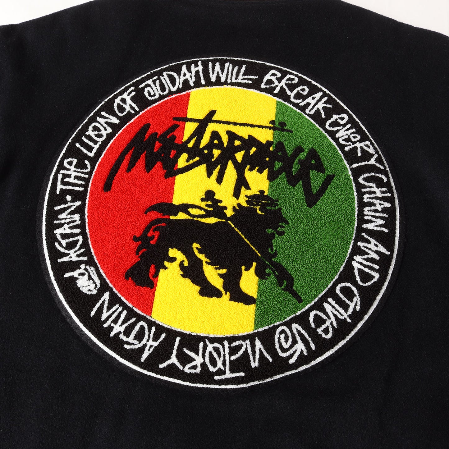 00s ×MASTERPIECE 2店舗 100枚限定 ラスタライオン 袖レザー メルトンスタジャン