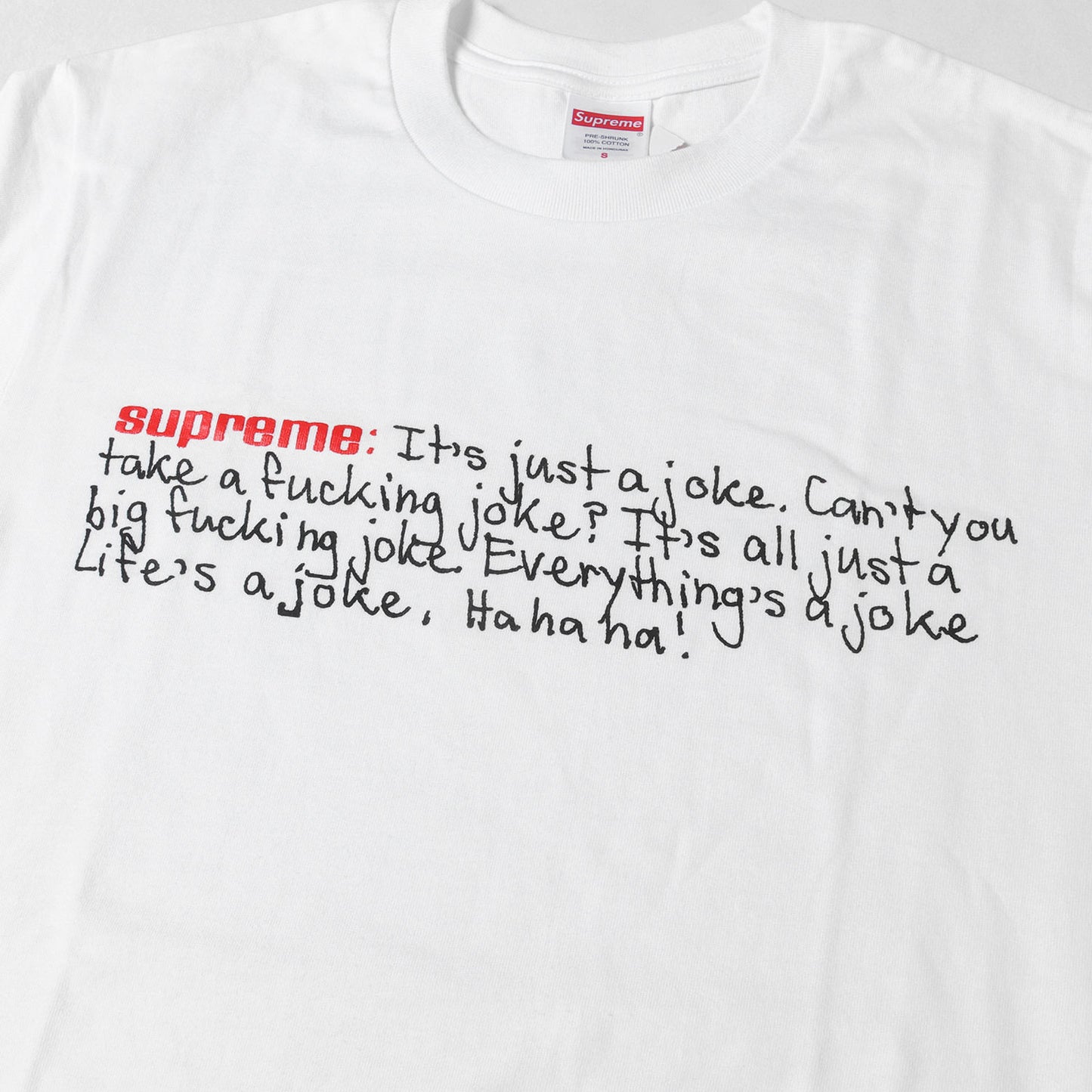 25AW ジョーク メッセージロゴ Tシャツ(Joke Tee)
