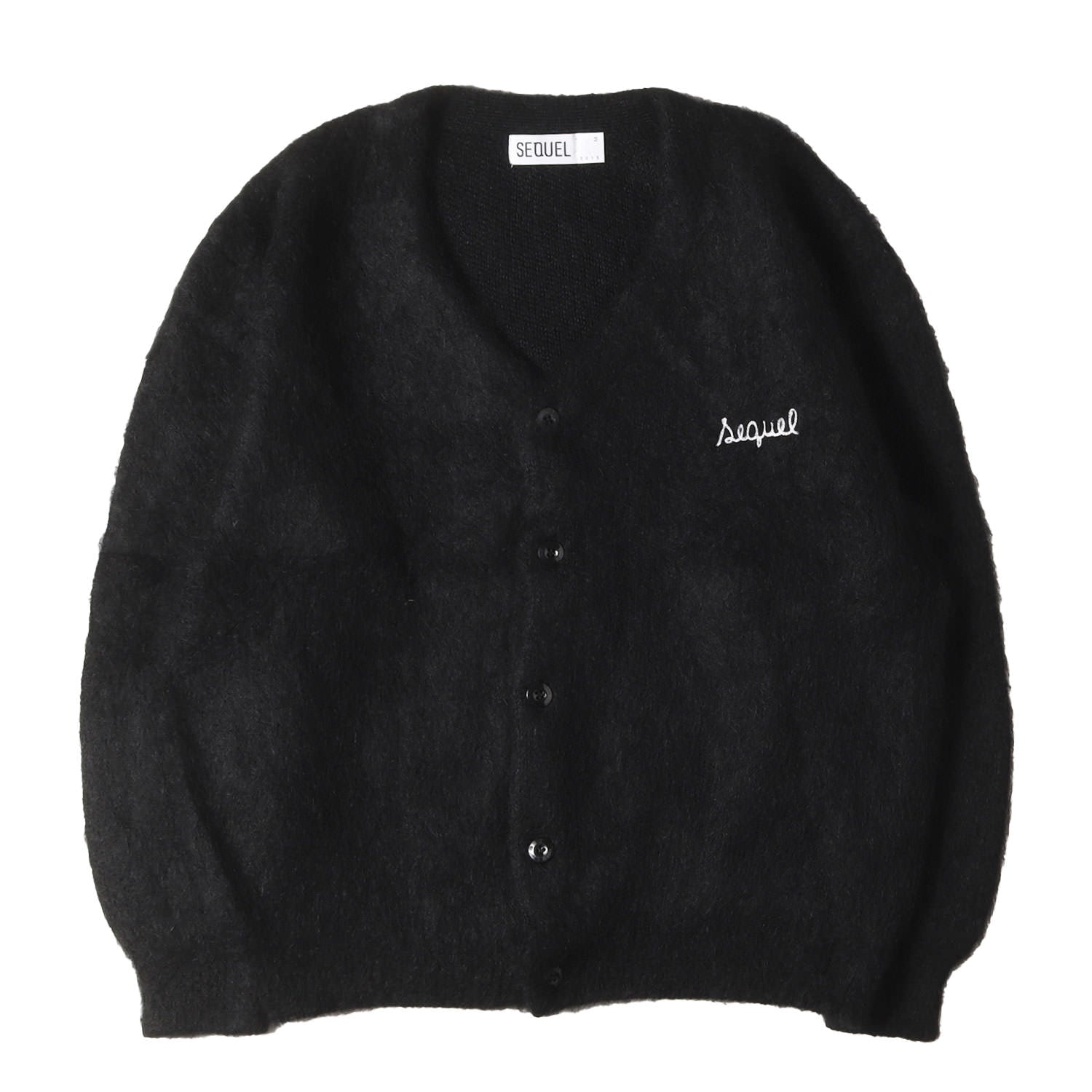 チェーン刺繍ロゴ モヘヤニット カーディガン(MOHAIR CARDIGAN 