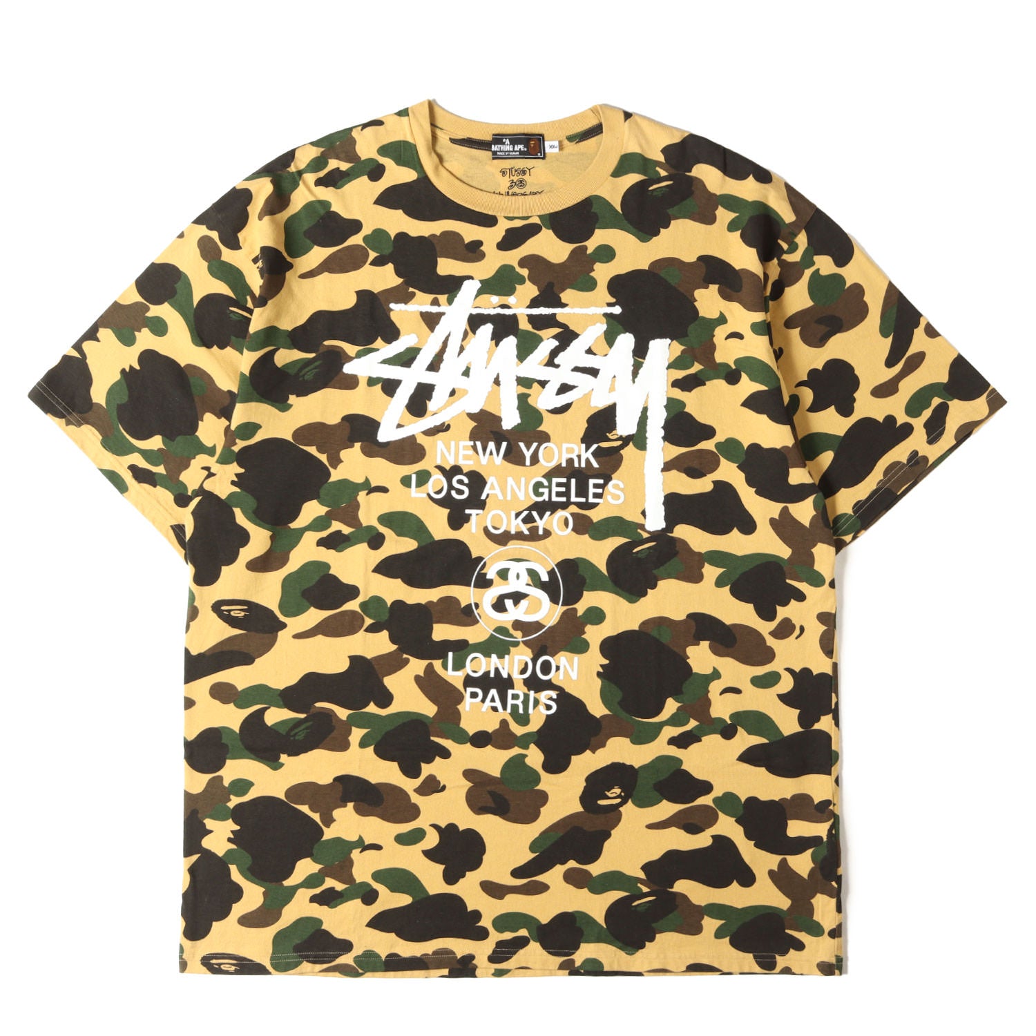 A BATHING APE (ア ベイシング エイプ) ×STUSSY 30周年記念 1stカモ 猿 