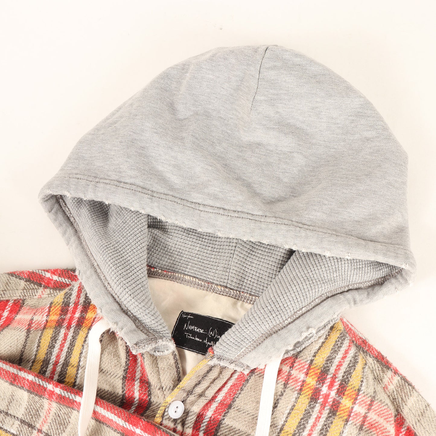 05AW THS期 フード付き ヘビー チェック ネルシャツ