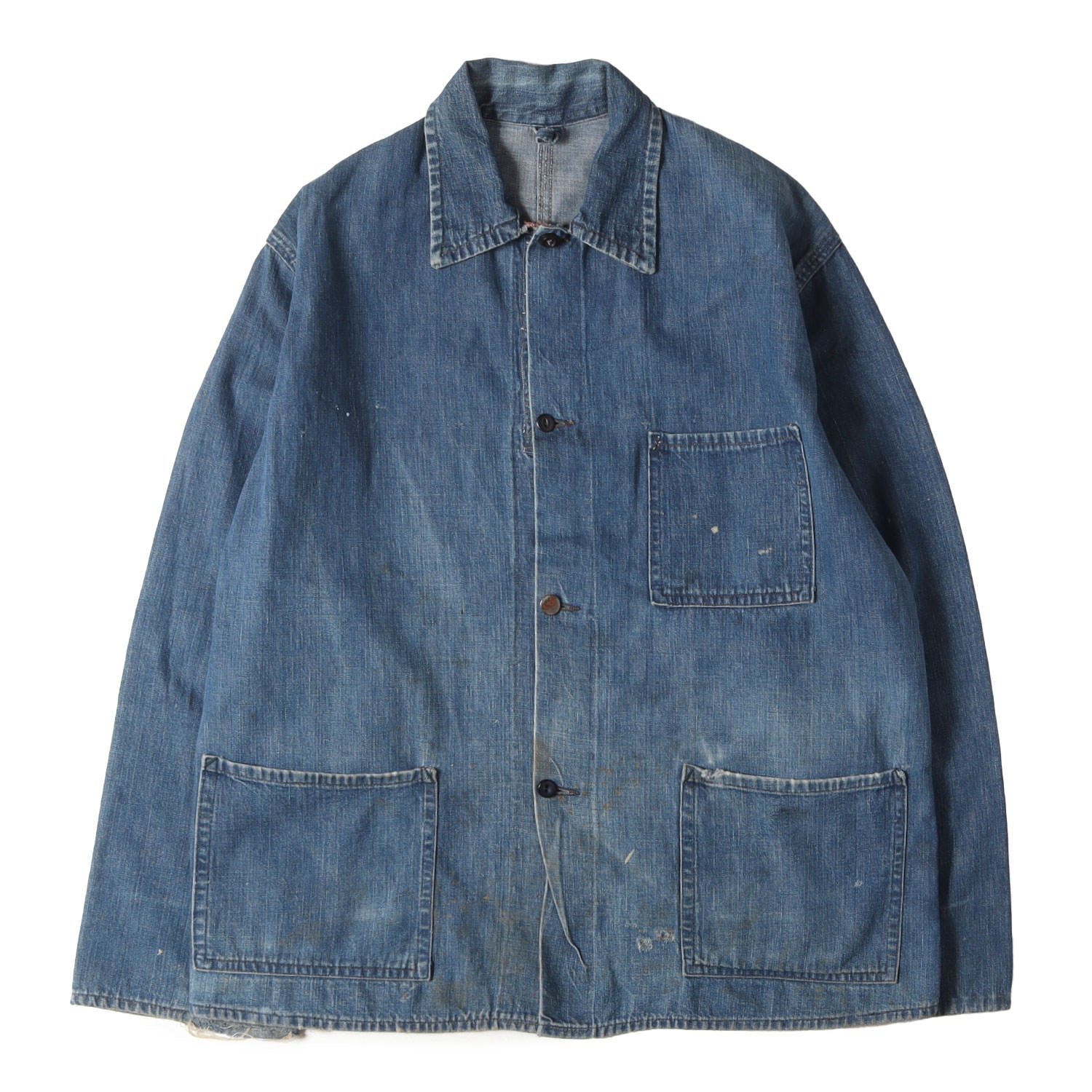 T*u様 ビンテージ　50's USA デニム　カバーオール　ワーク 50s~ U.S.VINTAGE デニムカバーオール ライナー付 雰囲気抜群 50s