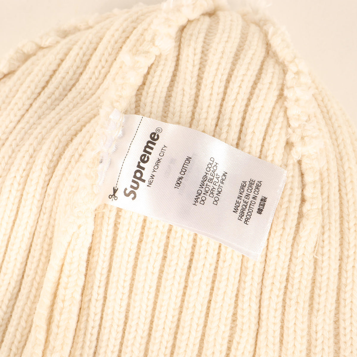 オーバーダイ加工 コットンニット ビーニー(Overdyed Beanie)