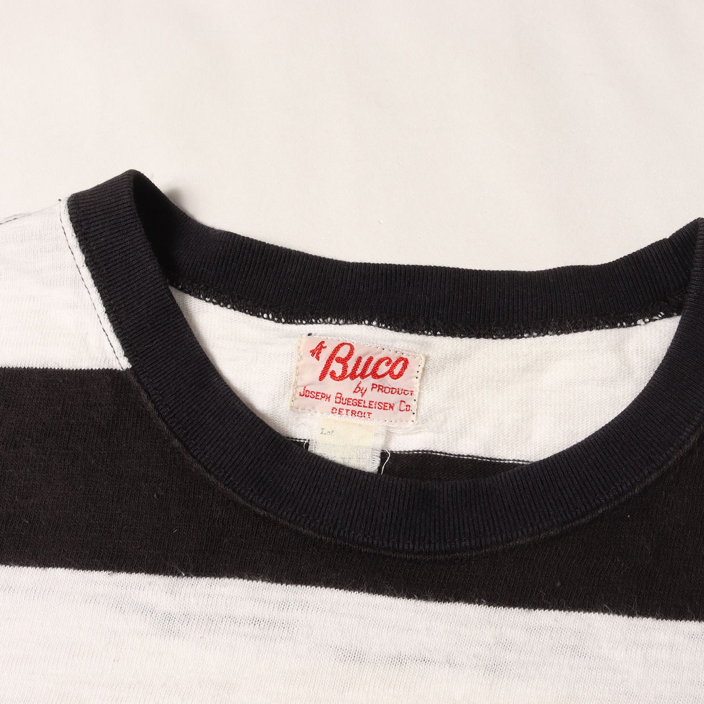 BUCO コットンスラブ ボーダー ロングスリーブ Tシャツ
