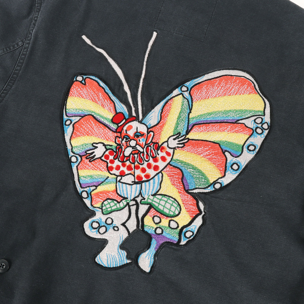 ゴンズ バタフライ刺繍 BDU ミリタリージャケット(Gonz Butterfly BDU Jacket)