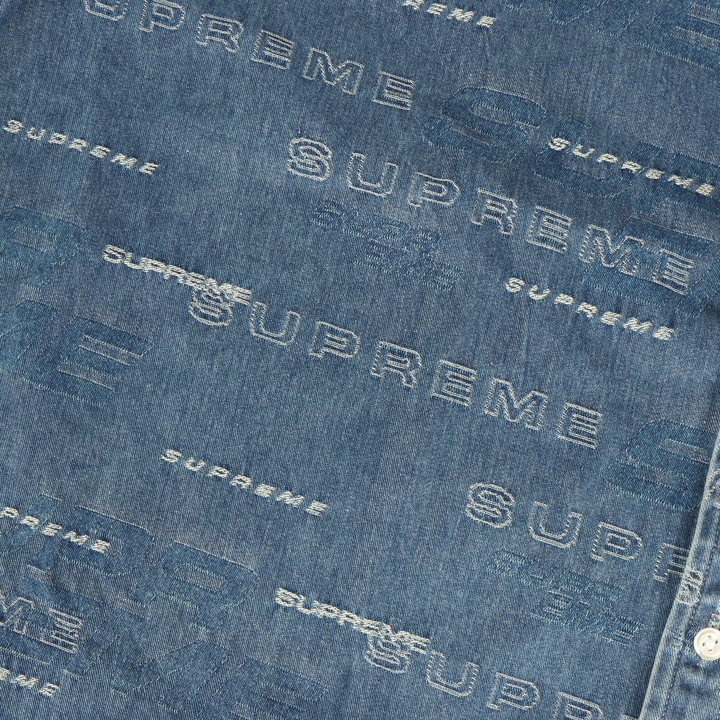 ジャガードロゴ柄 デニムシャツ(Dimensions Logo Denim Shirt)