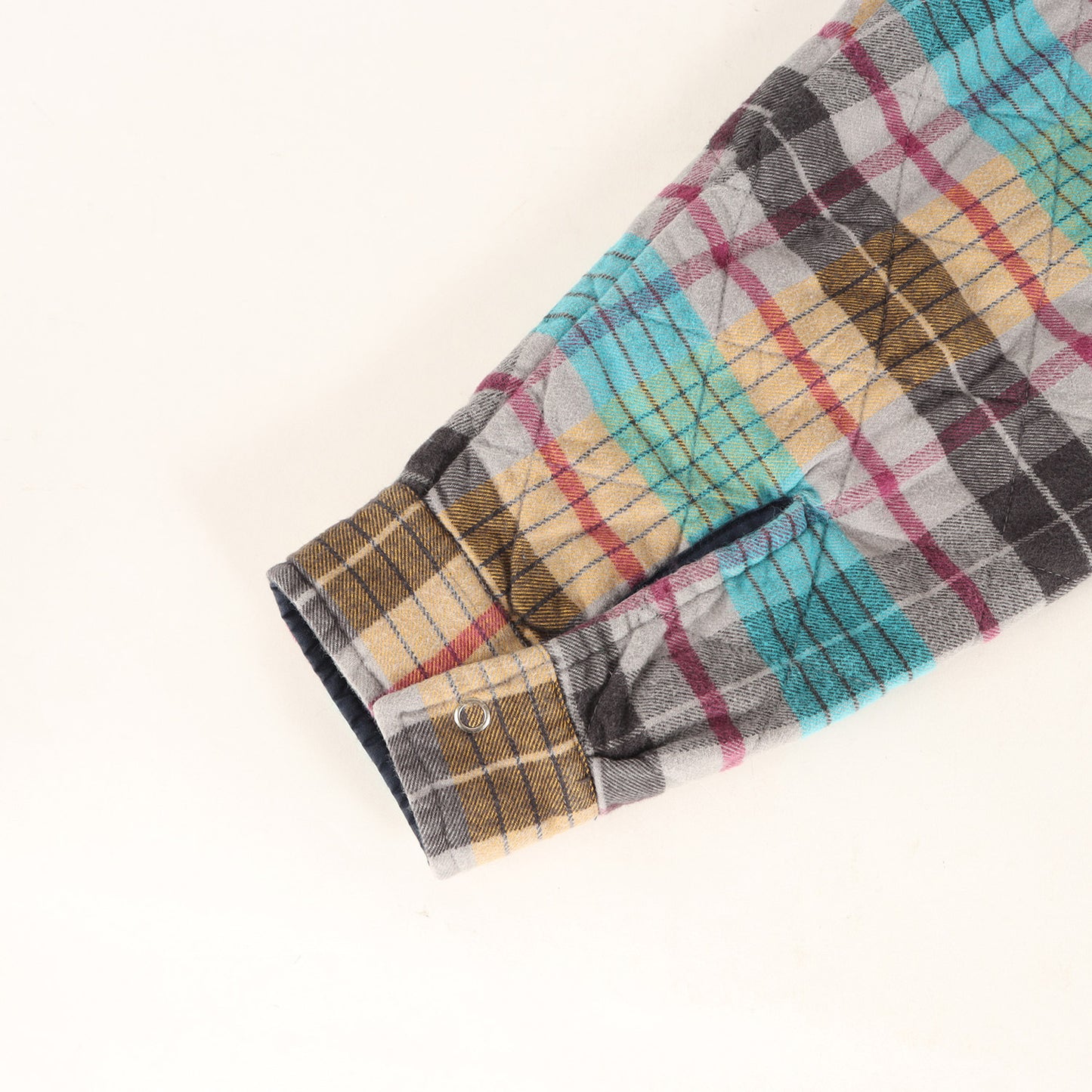24AW キルティング チェックフランネル ジップ シャツジャケット(Quilted Flannel Zip Up Shirt)