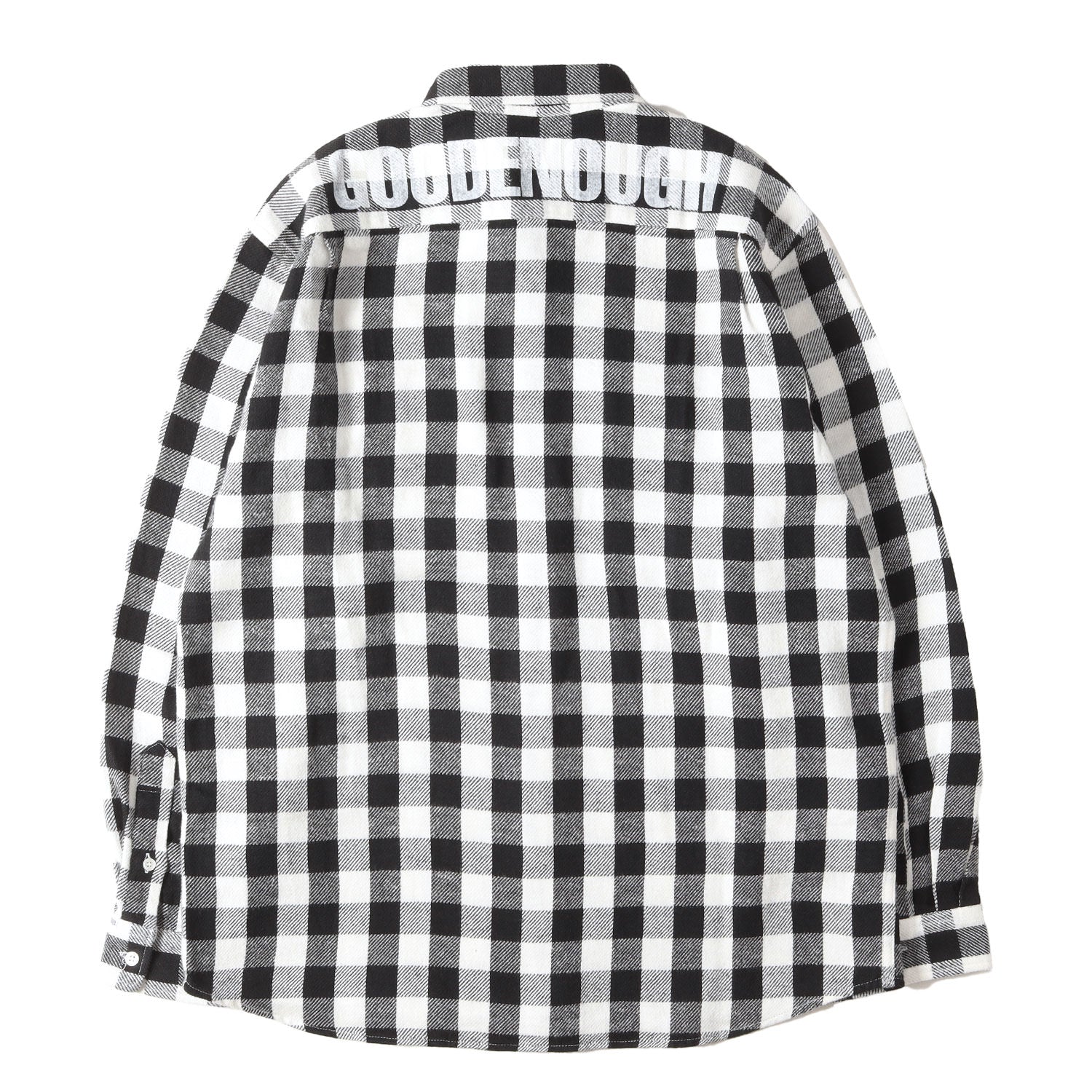 GOODENOUGH バックロゴプリント チェックシャツ M相当 グッドイナフ goodenough 背ロゴ チェックシャツ M goodenough 【公式
