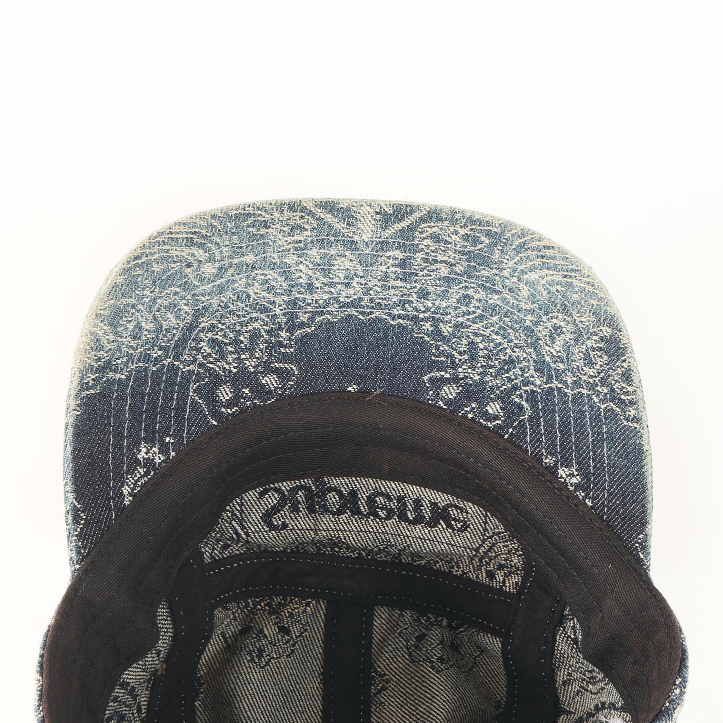 25SS バンダナ柄 ジャガード デニム BOXロゴ キャンプキャップ(Bandana Jacquard Denim Camp Cap)