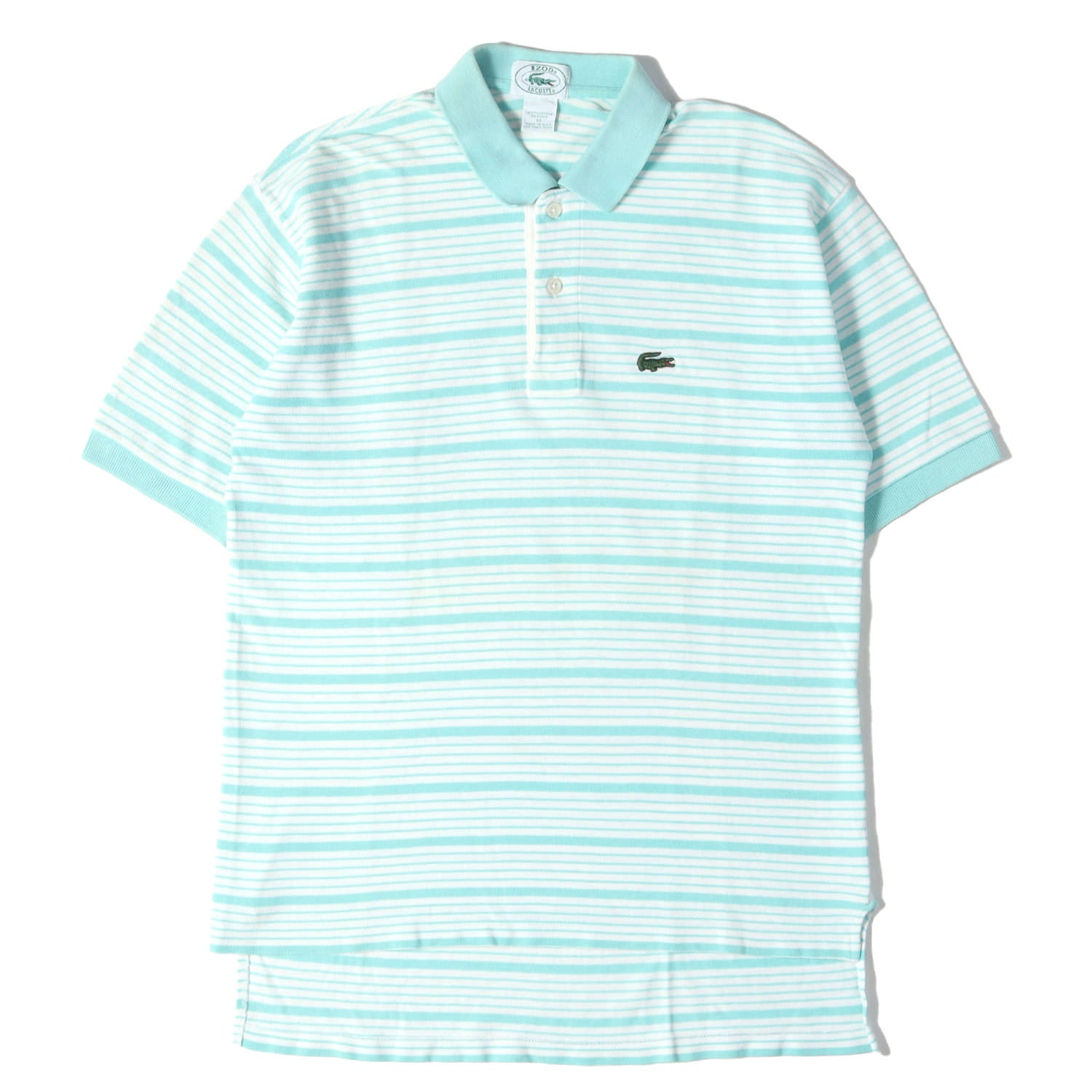 LACOSTE (ラコステ) 80s IZOD LACOSTE ボーダー 鹿の子 ポロシャツ USA 