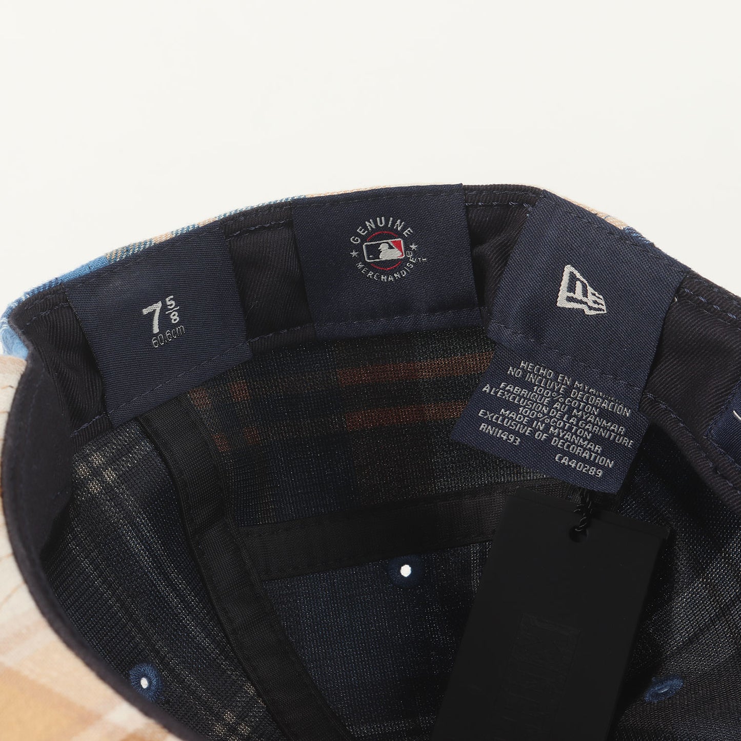 22AW ×NEW ERA ×New York Yankees パッチワーク チェックネル ベースボールキャップ(Pieced Plaid Low Profile 59Fifty)