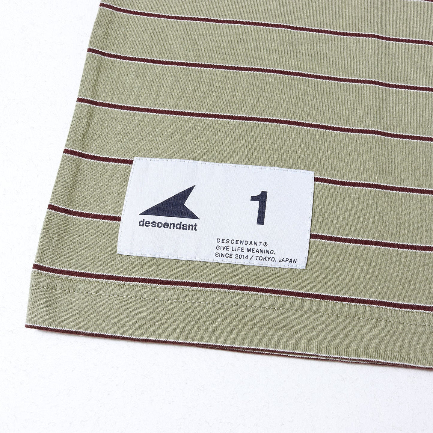 25SS ロゴ刺繍 ボーダー ポケット Tシャツ(HORIZONTAL STRIPE SS)