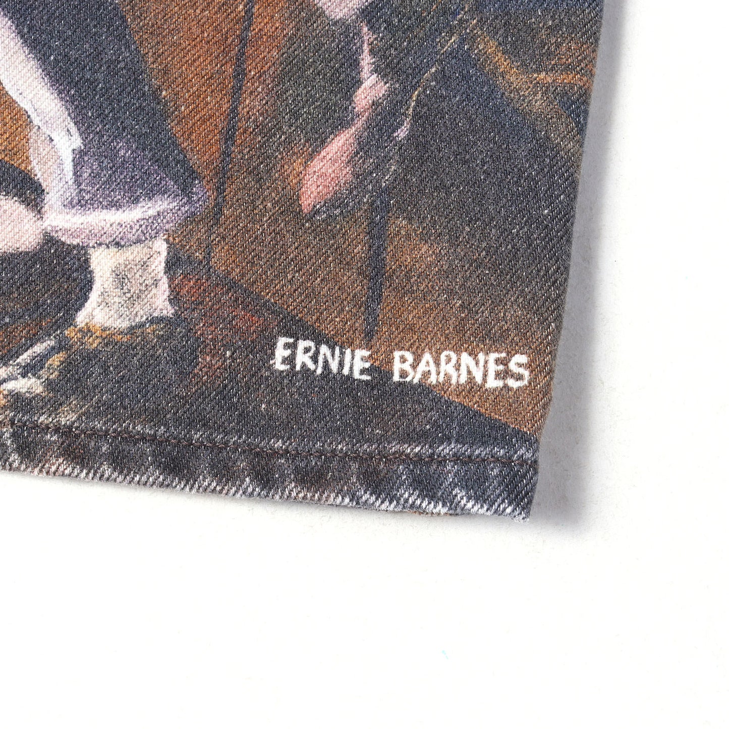 25SS ×Ernie Barnes 総柄グラフィック バギー デニムショーツ(Baggy Denim Short)