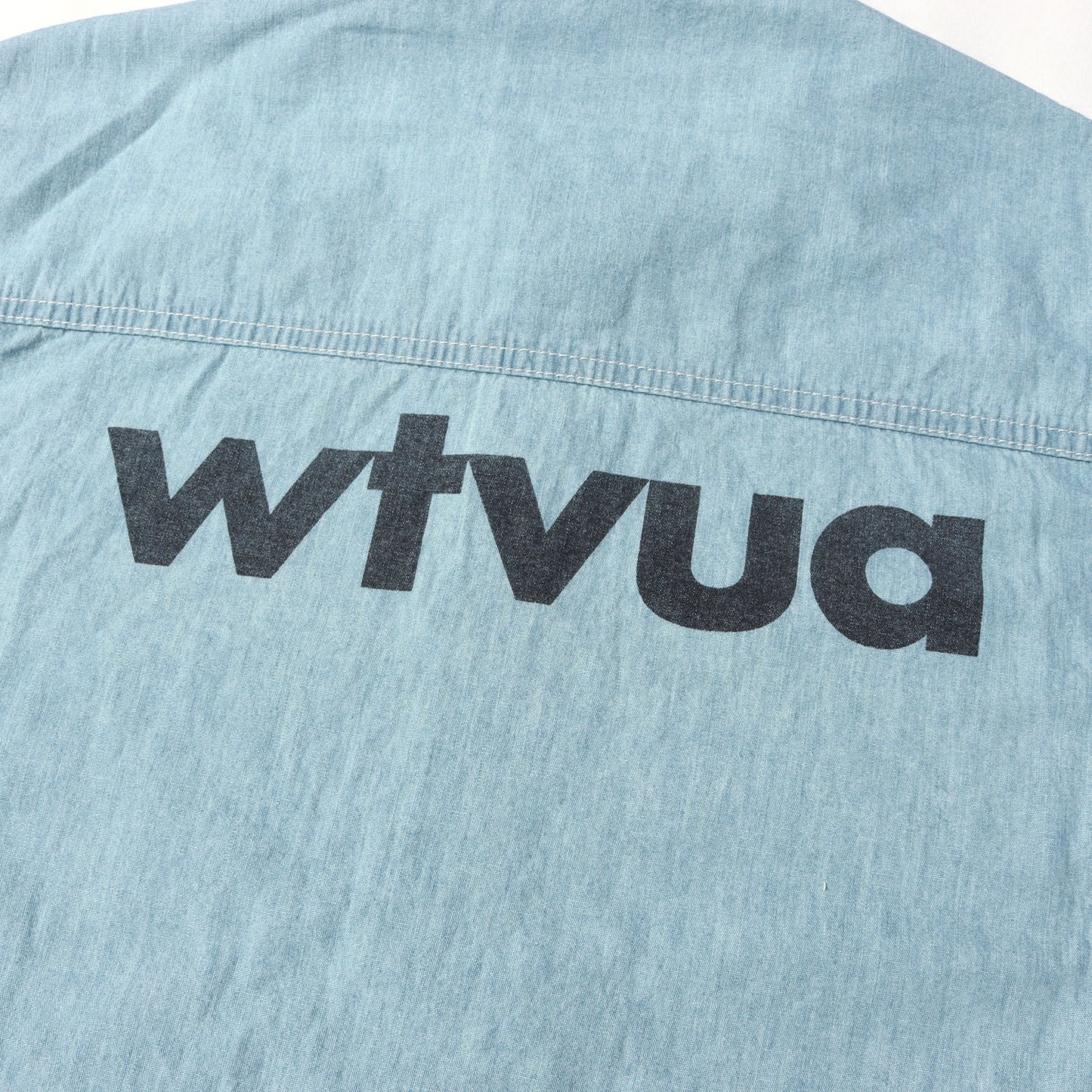 26SS wtvuaロゴ シャンブレーシャツ(CB / LS / COTTON. CHAMBRAY)