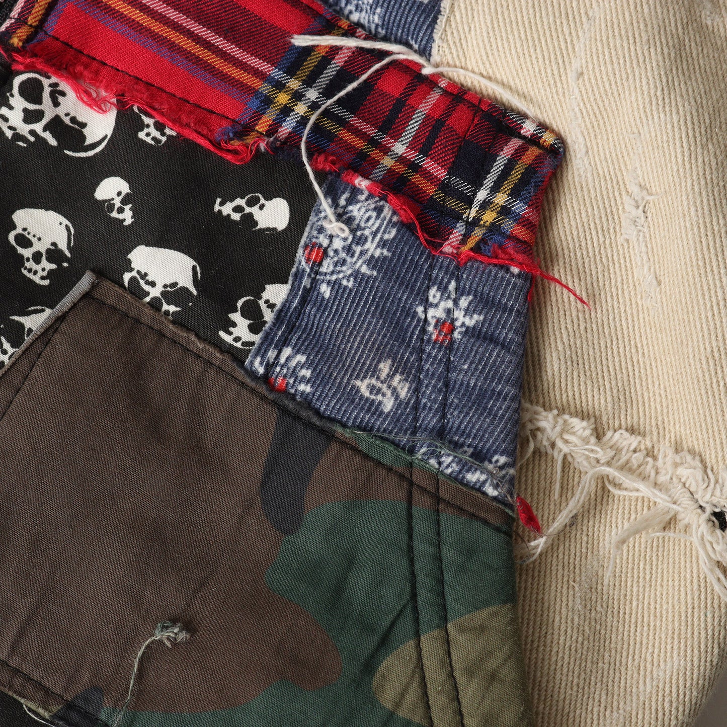 22AW アーチロゴ パッチワーク ジップ スウェットパーカー(Patchwork Zip Up Hooded Sweatshirt)