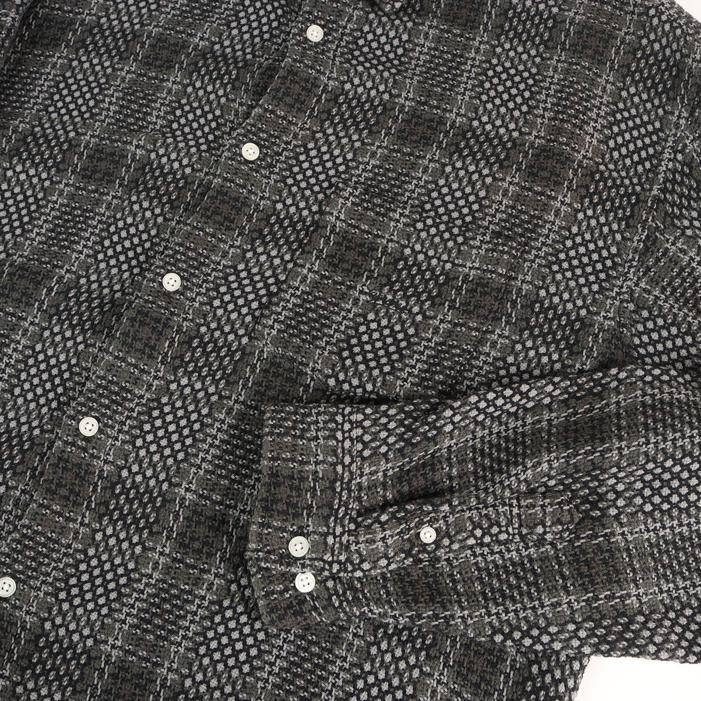 23SS バスケット ウィーブ チェック シャツ(Basket Weave Plaid Shirt)