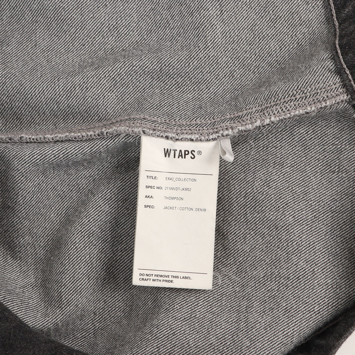 21SS トンプソン デニム ジャケット フィッシュテール コート(THOMPSON / JACKET)