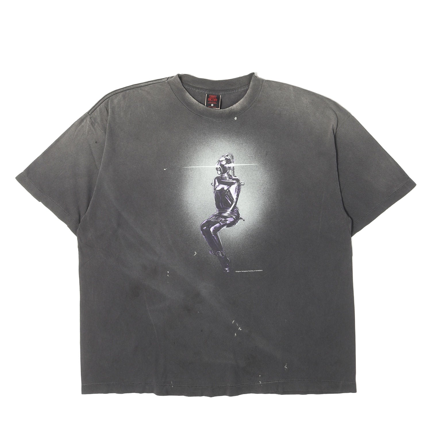 セントマイケル 空山基 ヴィンテージ加工Tシャツ SAINT MICHAEL (セントマイケル) 25AW ×空山基 ヴィンテージ加工 T