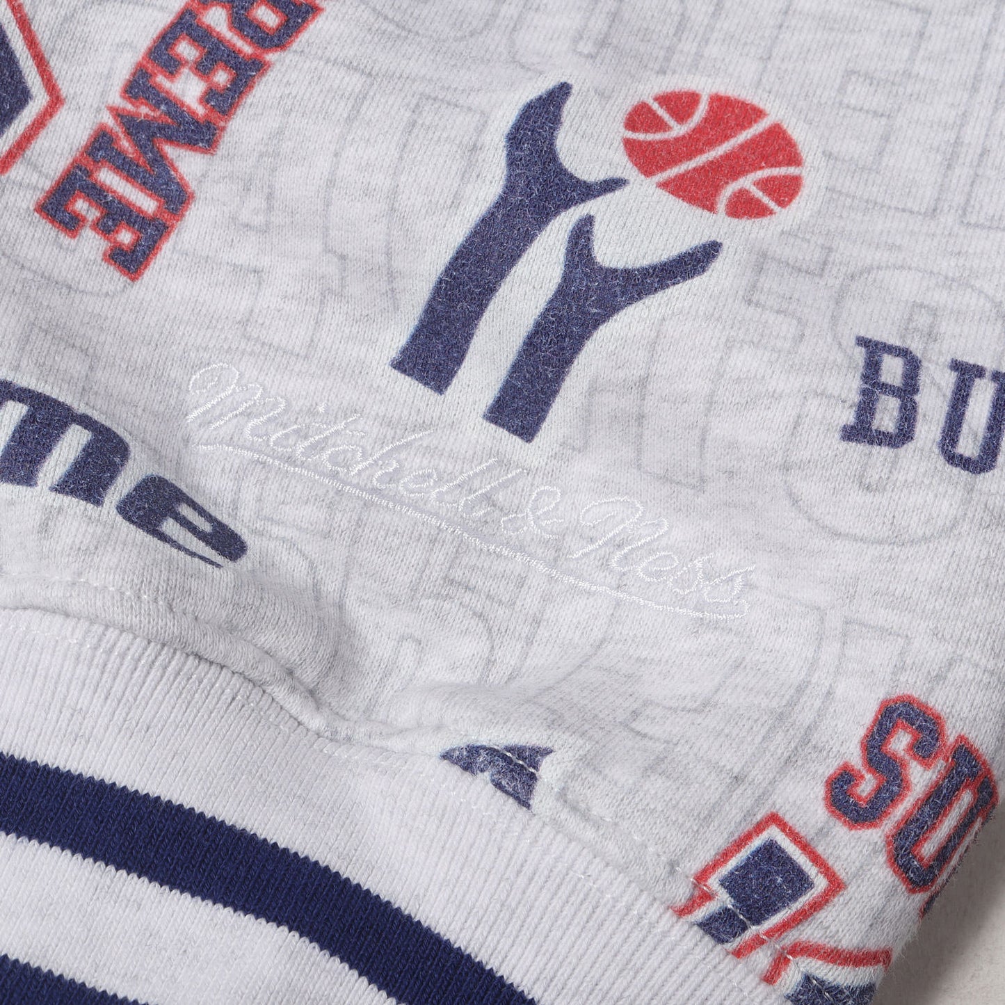 26SS ×Mitchell & Ness 総柄グラフィック ジップ スウェットパーカー(Teams Zip Up Hooded Sweatshirt)