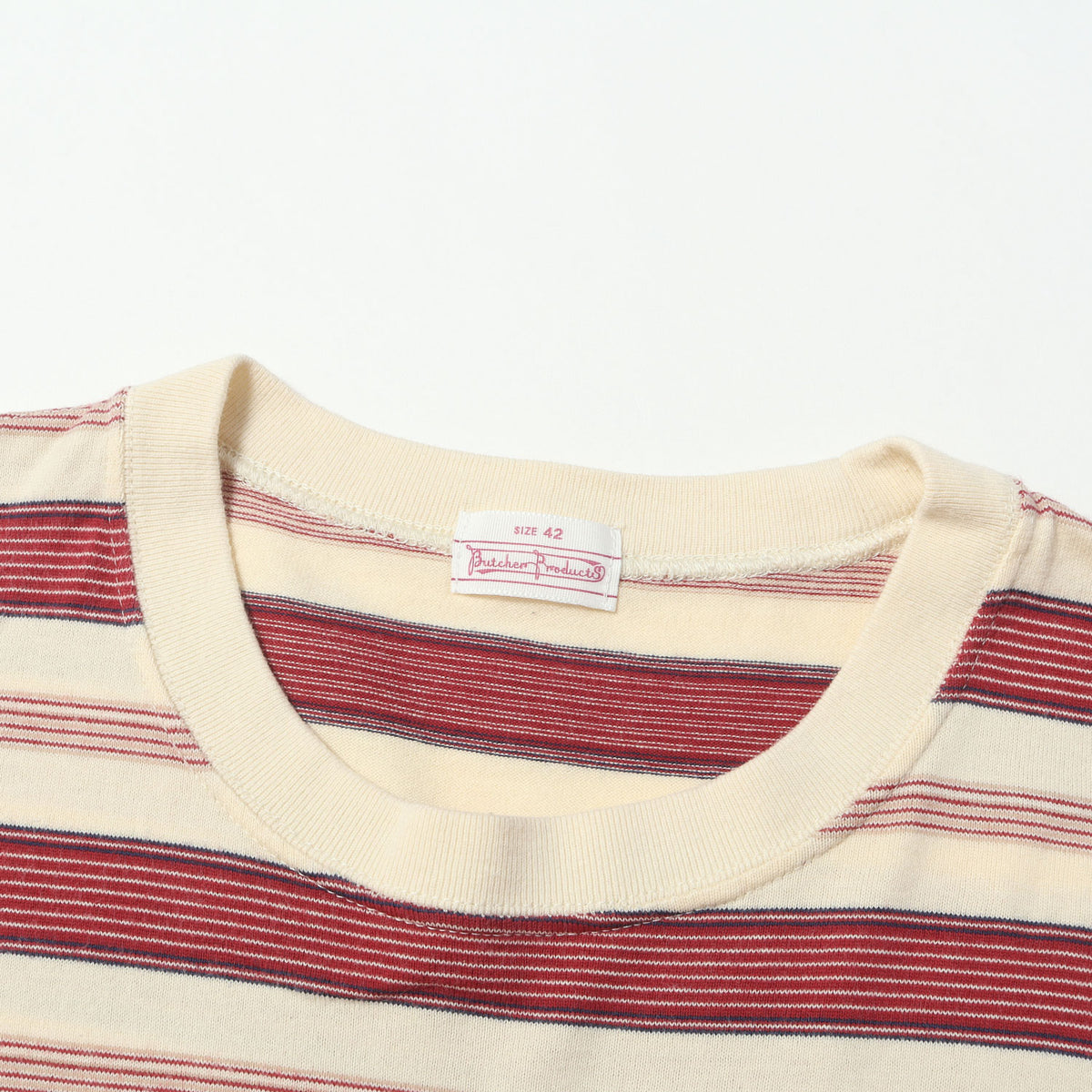 BUTCHER PRODUCTS ボーダー クルーネック Tシャツ